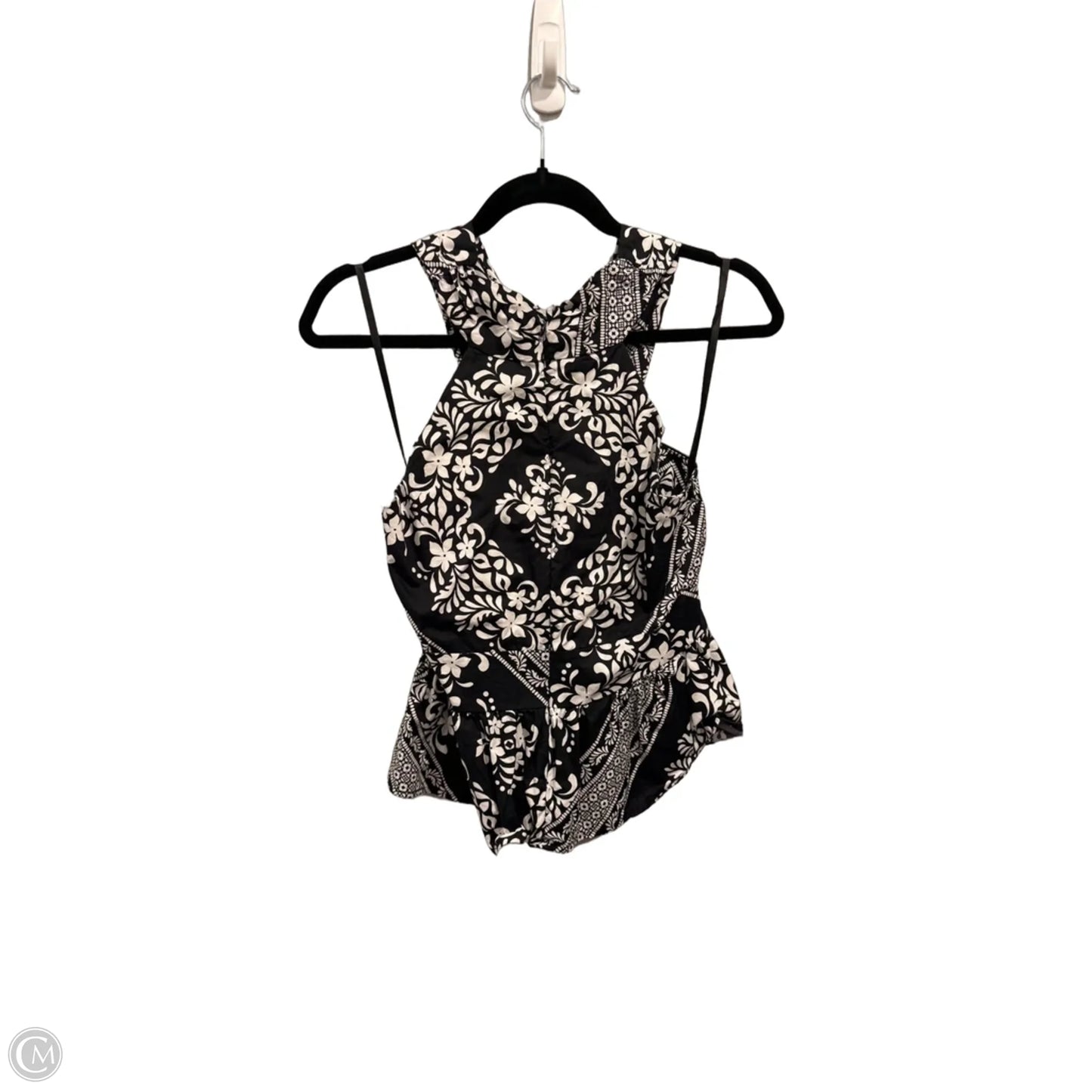 Top Sleeveless By Loft In Black & White, Size: S