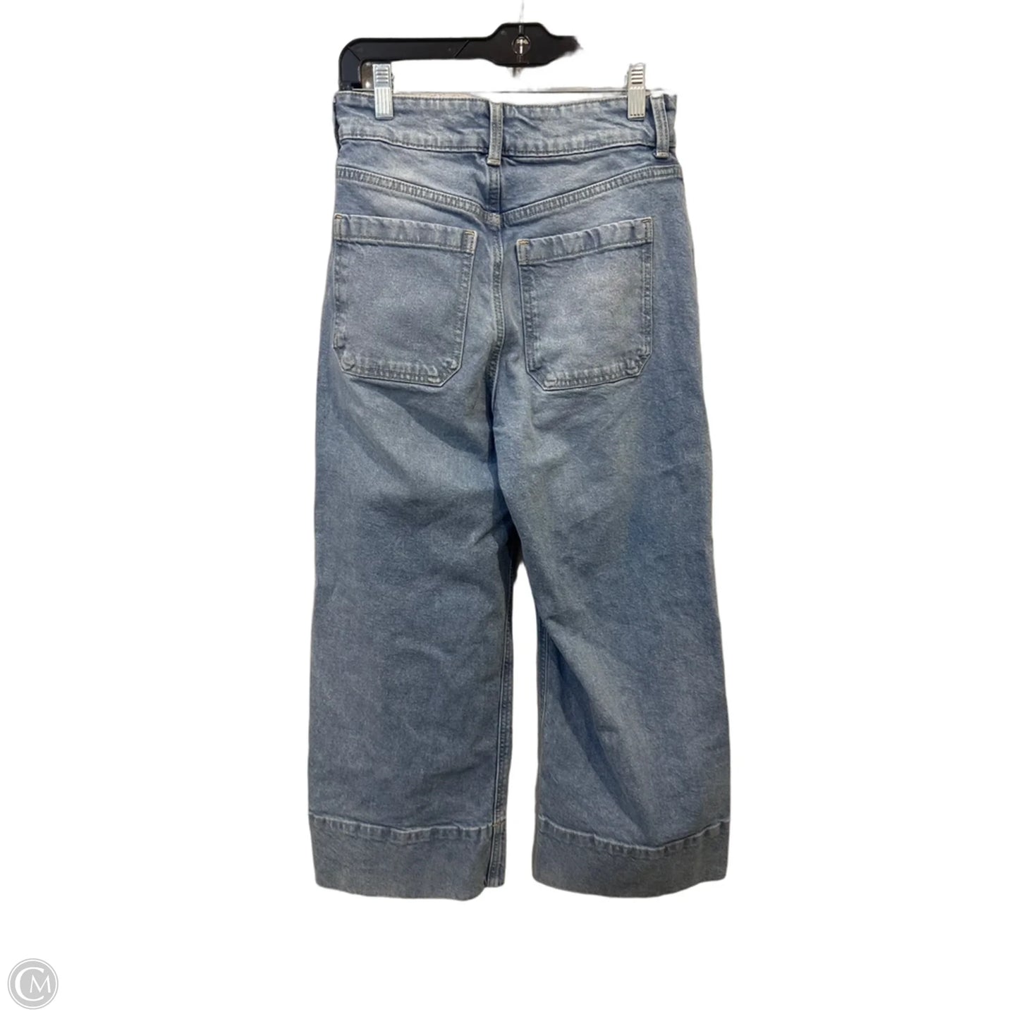 Jeans Wide Leg By H&m In Blue Denim, Size: 4