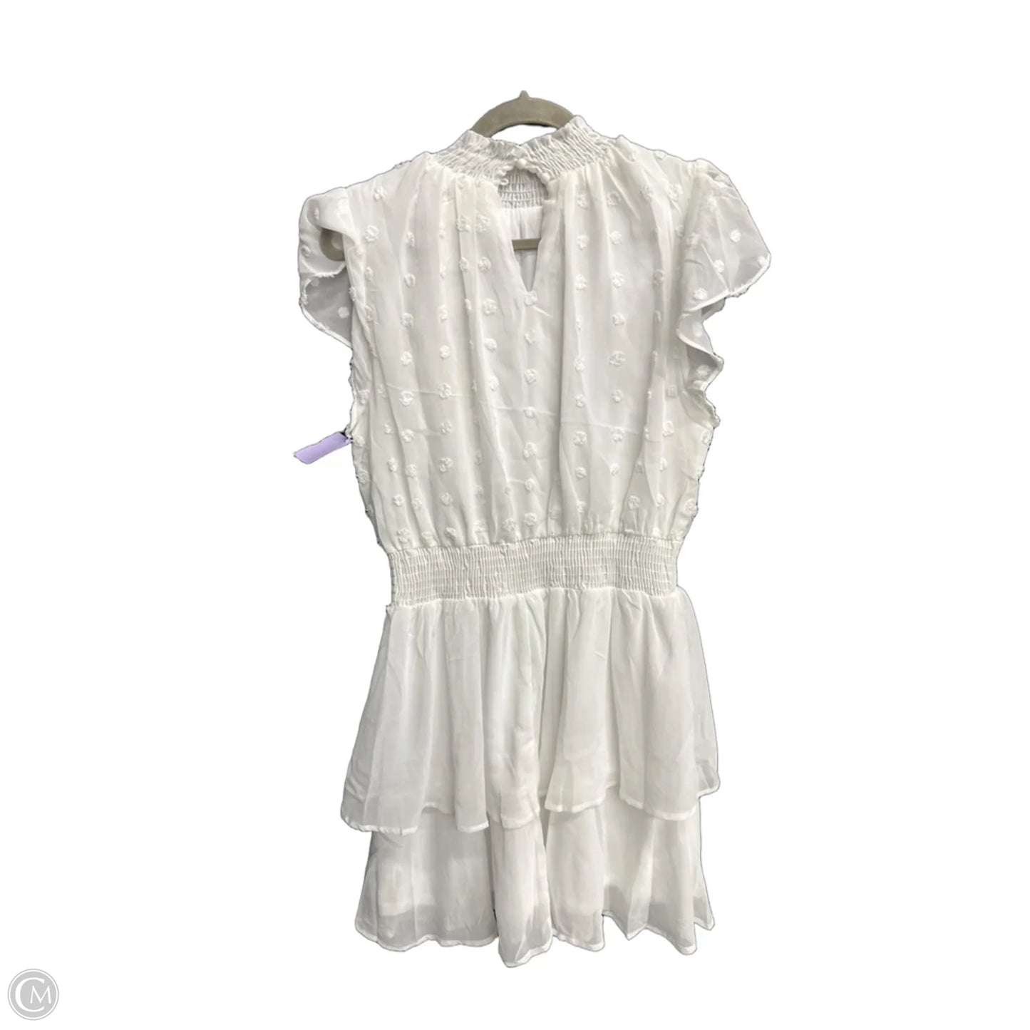 Dress Casual Short By Savanna Jane In White, Size: L
