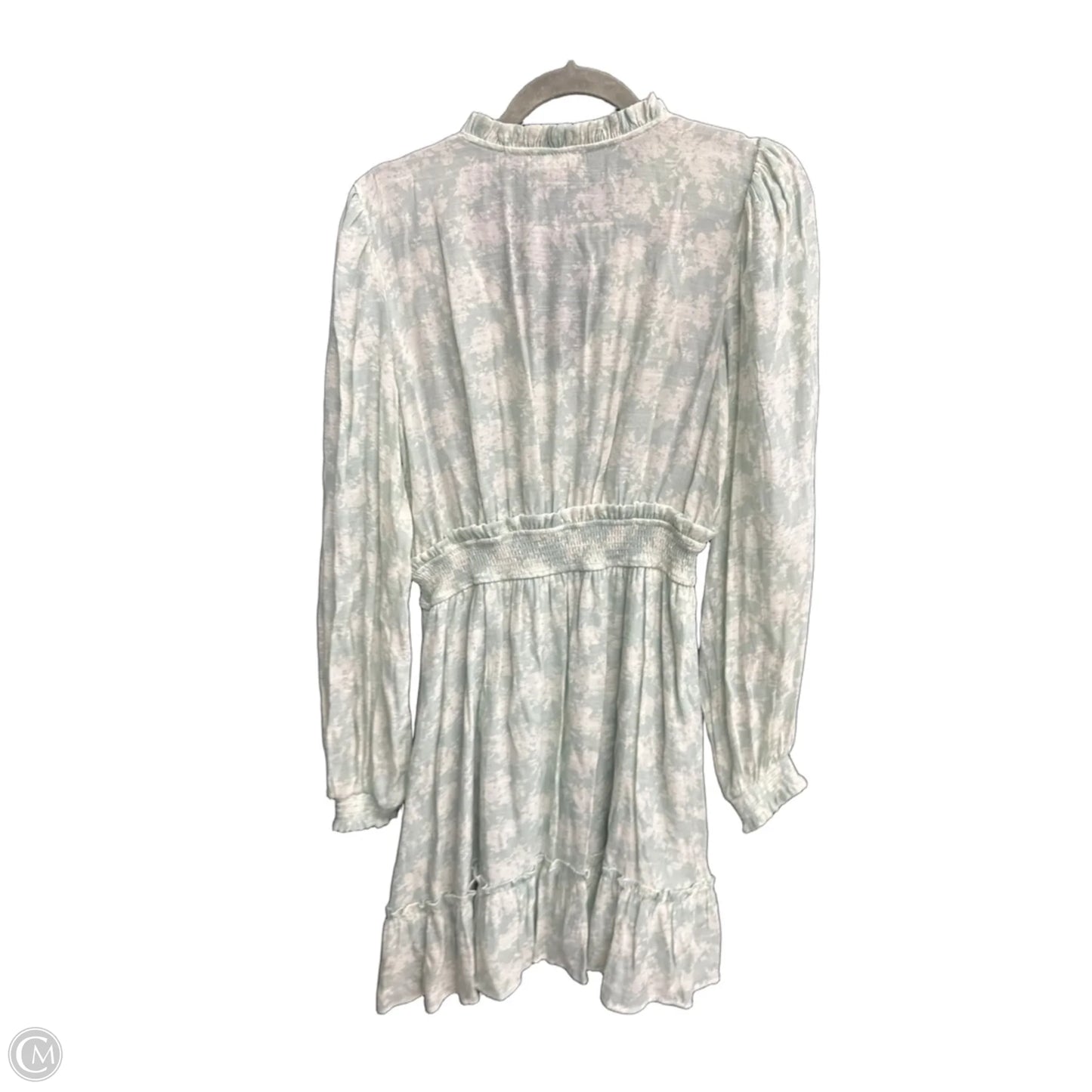 Dress Casual Midi By Blu Pepper In Green & White, Size: L