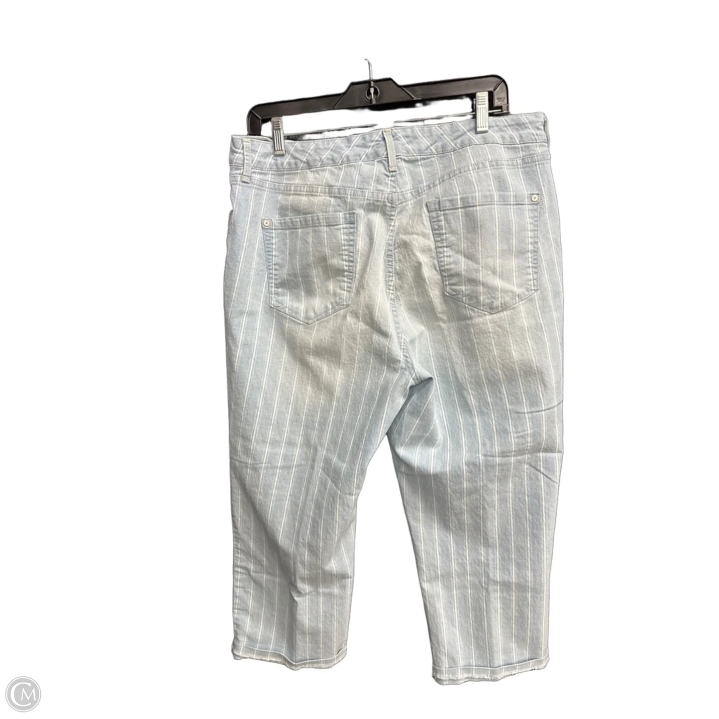 Pants Cropped By Nine West In Striped Pattern, Size: 16