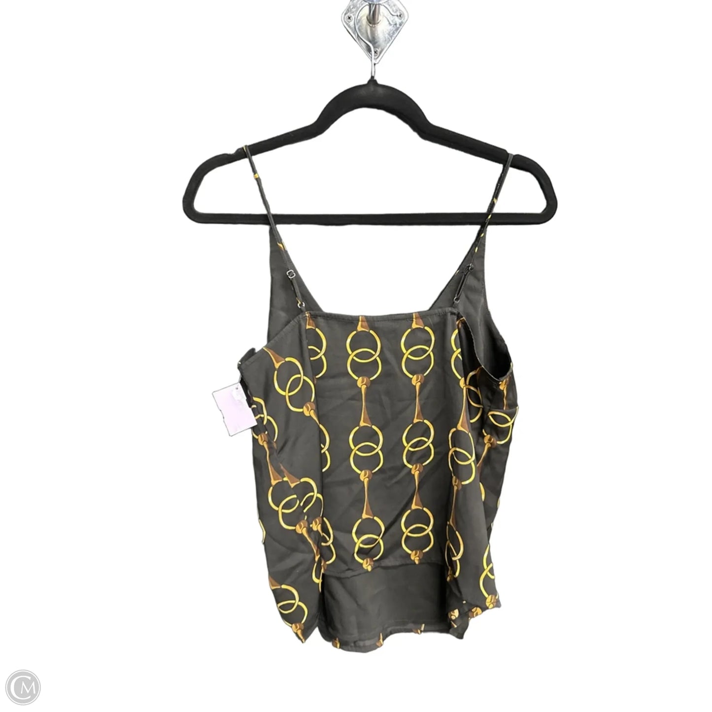 Top Sleeveless By Banana Republic In Black & Gold, Size: S