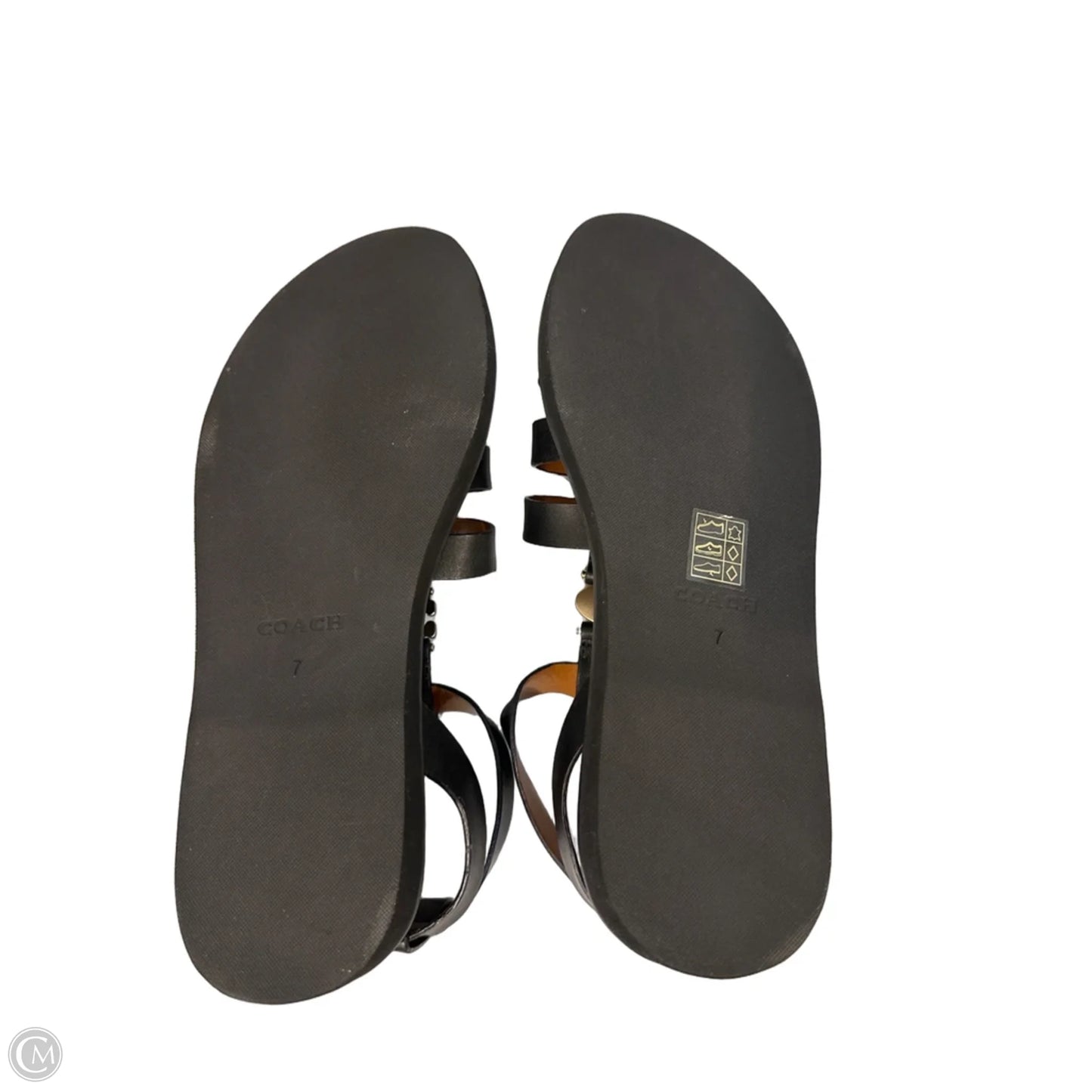 Sandals Designer By Coach In Black, Size: 7