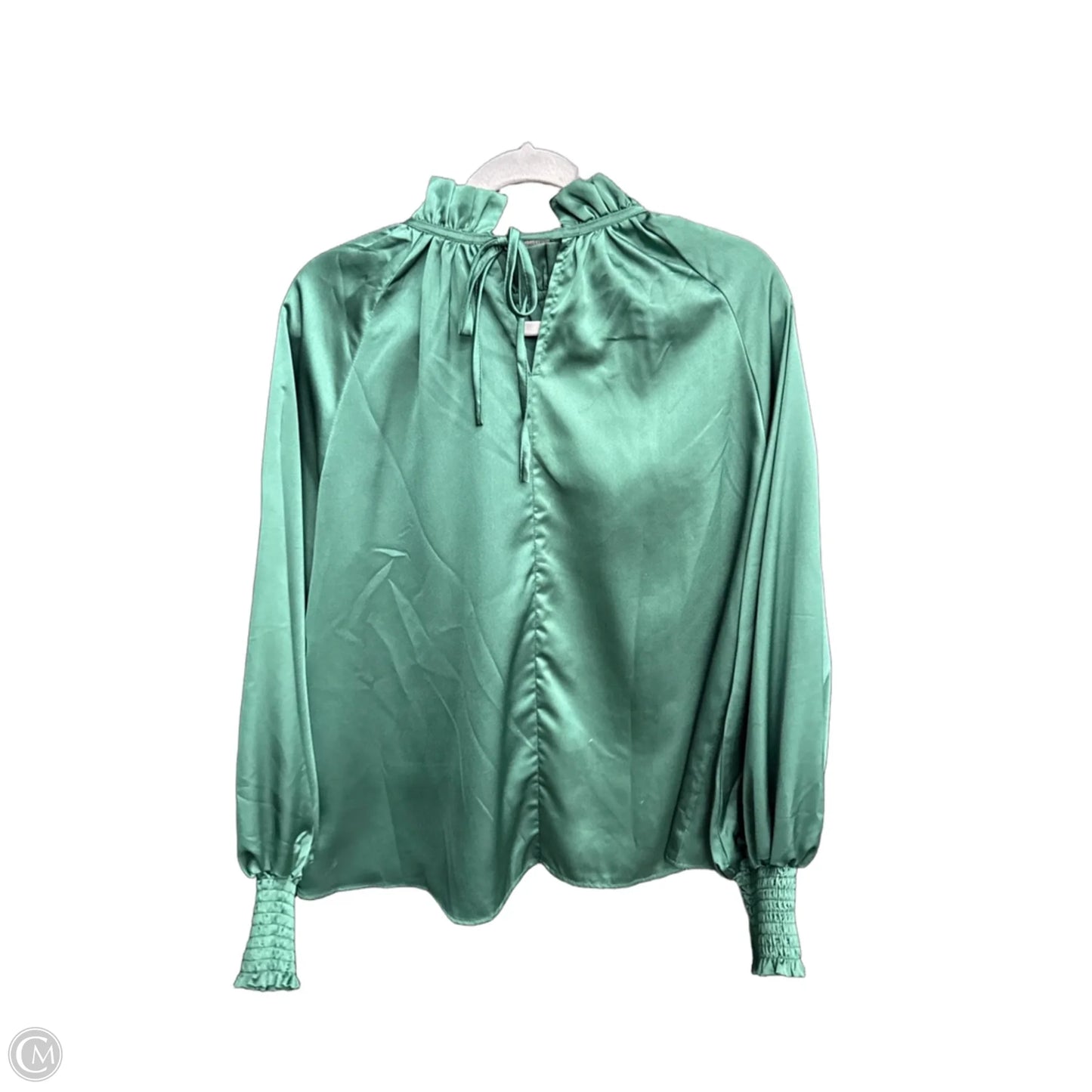 Blouse Long Sleeve By Glam In Green, Size: S