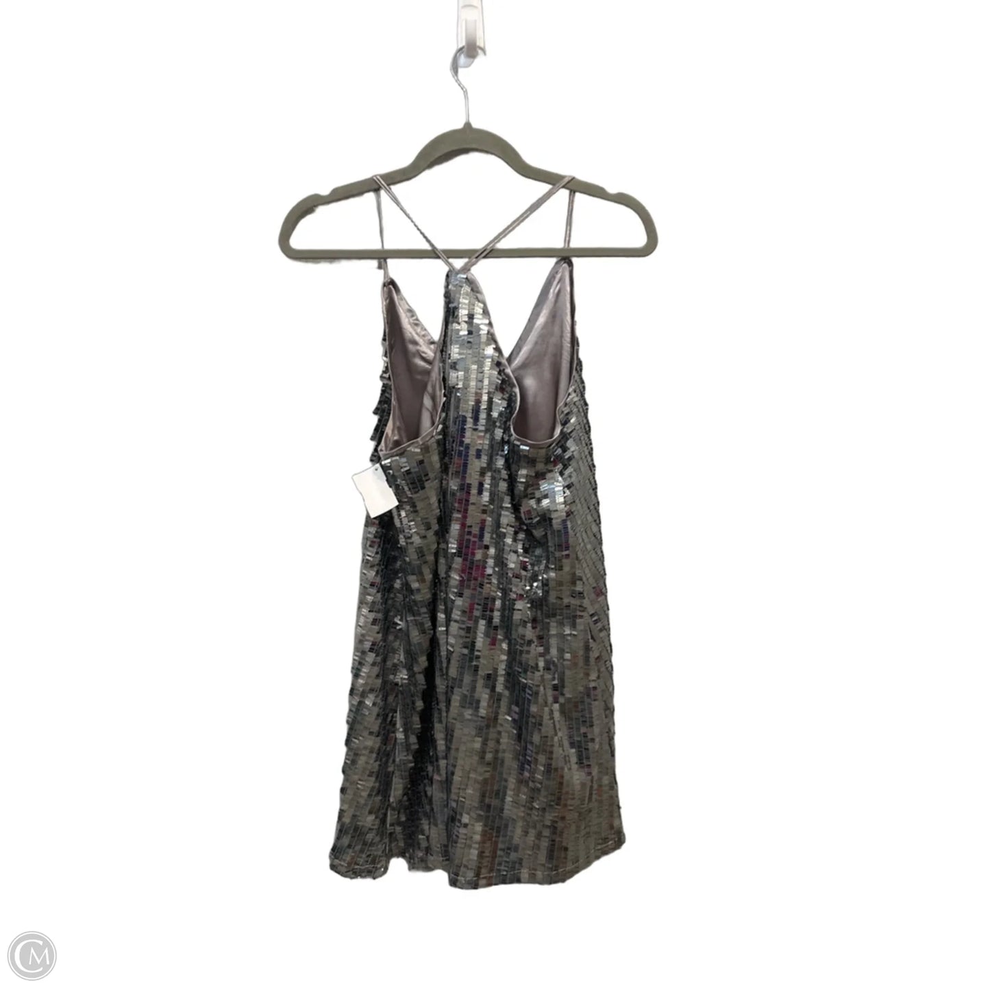 Top Sleeveless By Glam In Silver, Size: M