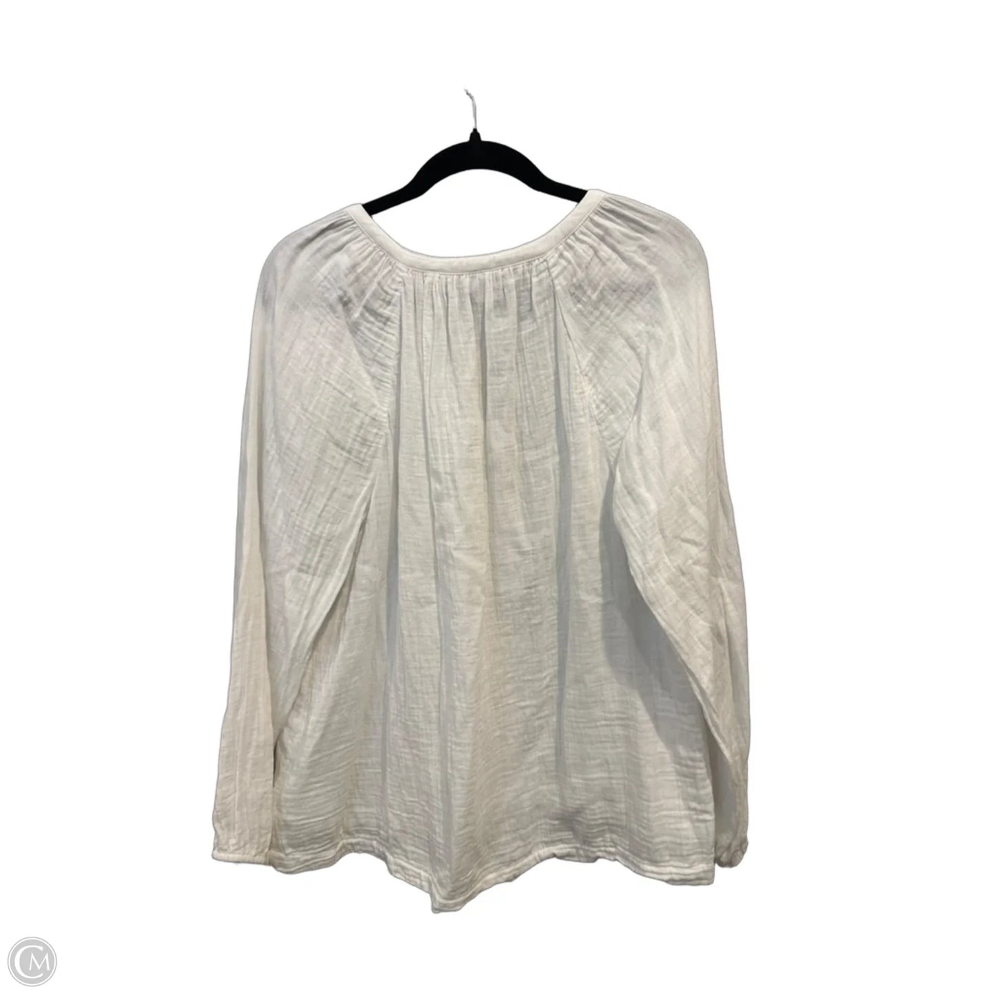 Top Long Sleeve By Old Navy In White, Size: L