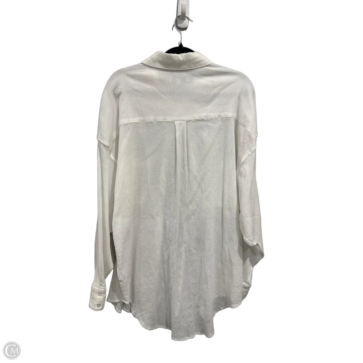 Top Long Sleeve By Z Supply In White, Size: L