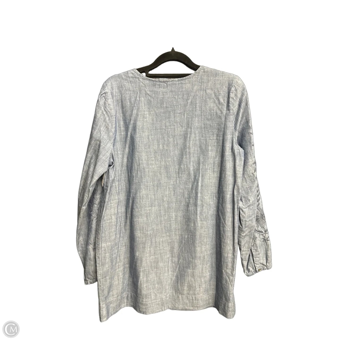 Top Long Sleeve By J. Jill In Blue Denim, Size: S
