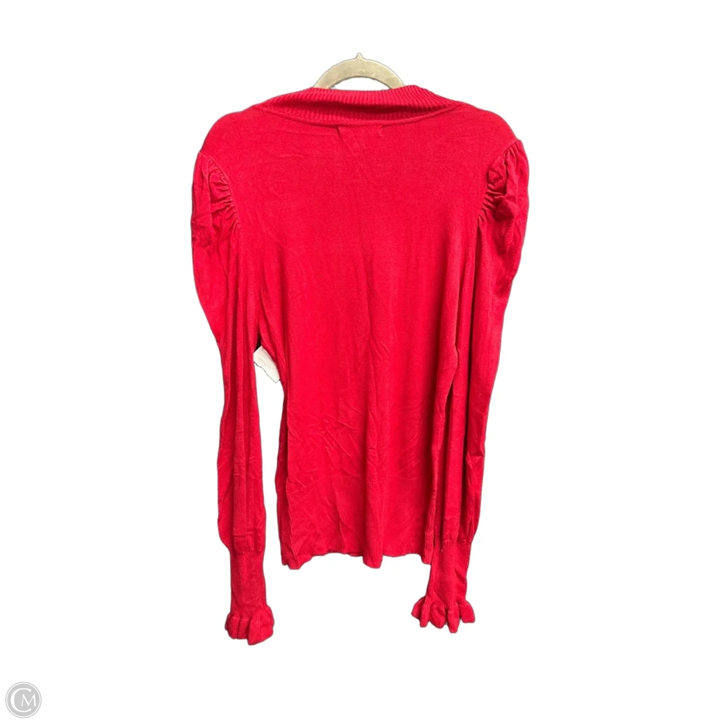 Top Long Sleeve By Clothes Mentor In Red, Size: L