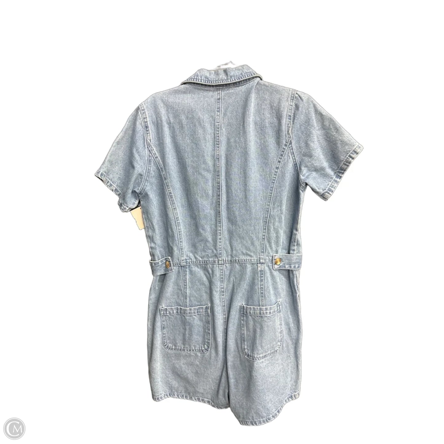 Romper By Clothes Mentor In Blue Denim, Size: M