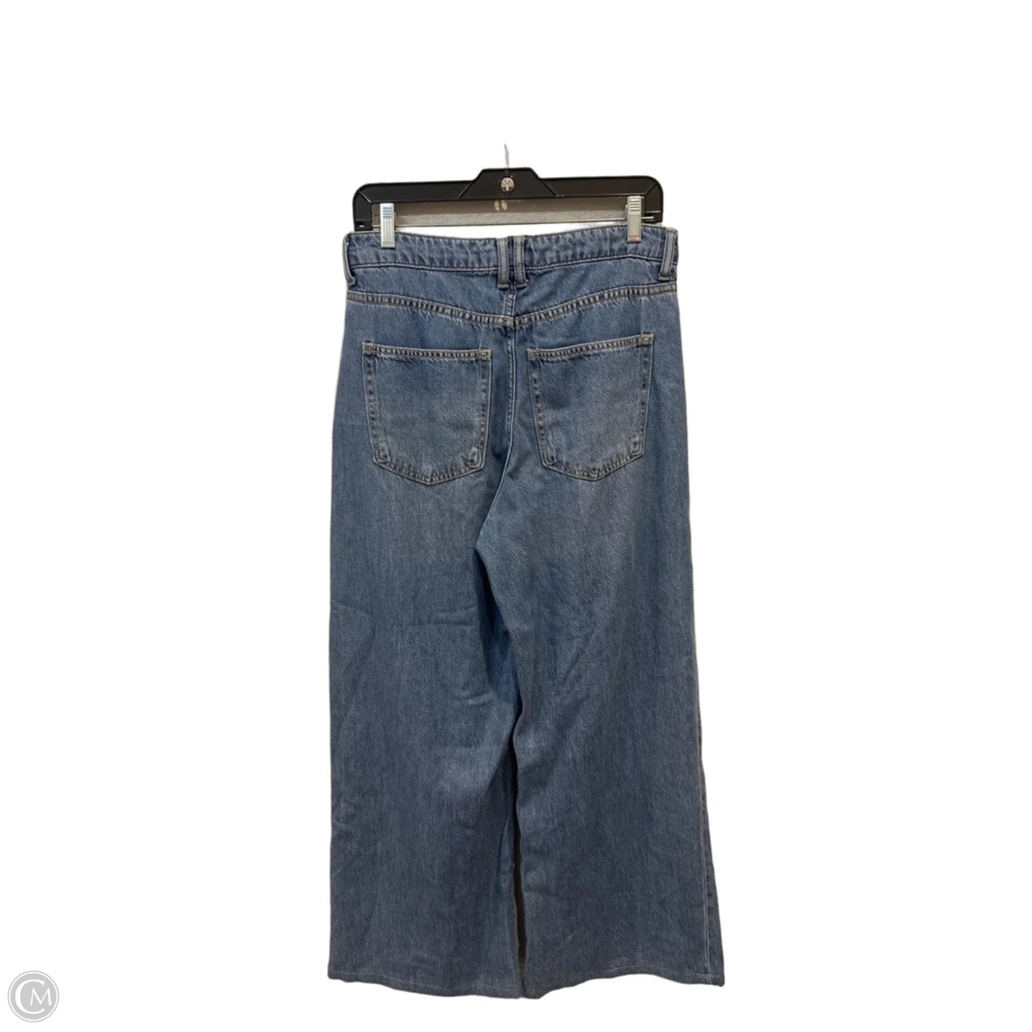 Jeans Wide Leg By H&m In Blue Denim, Size: 8