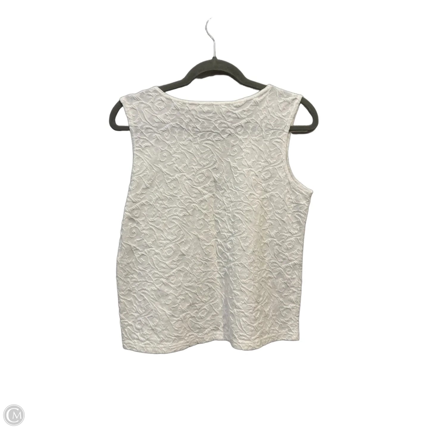 Top Sleeveless By Clothes Mentor In White, Size: M