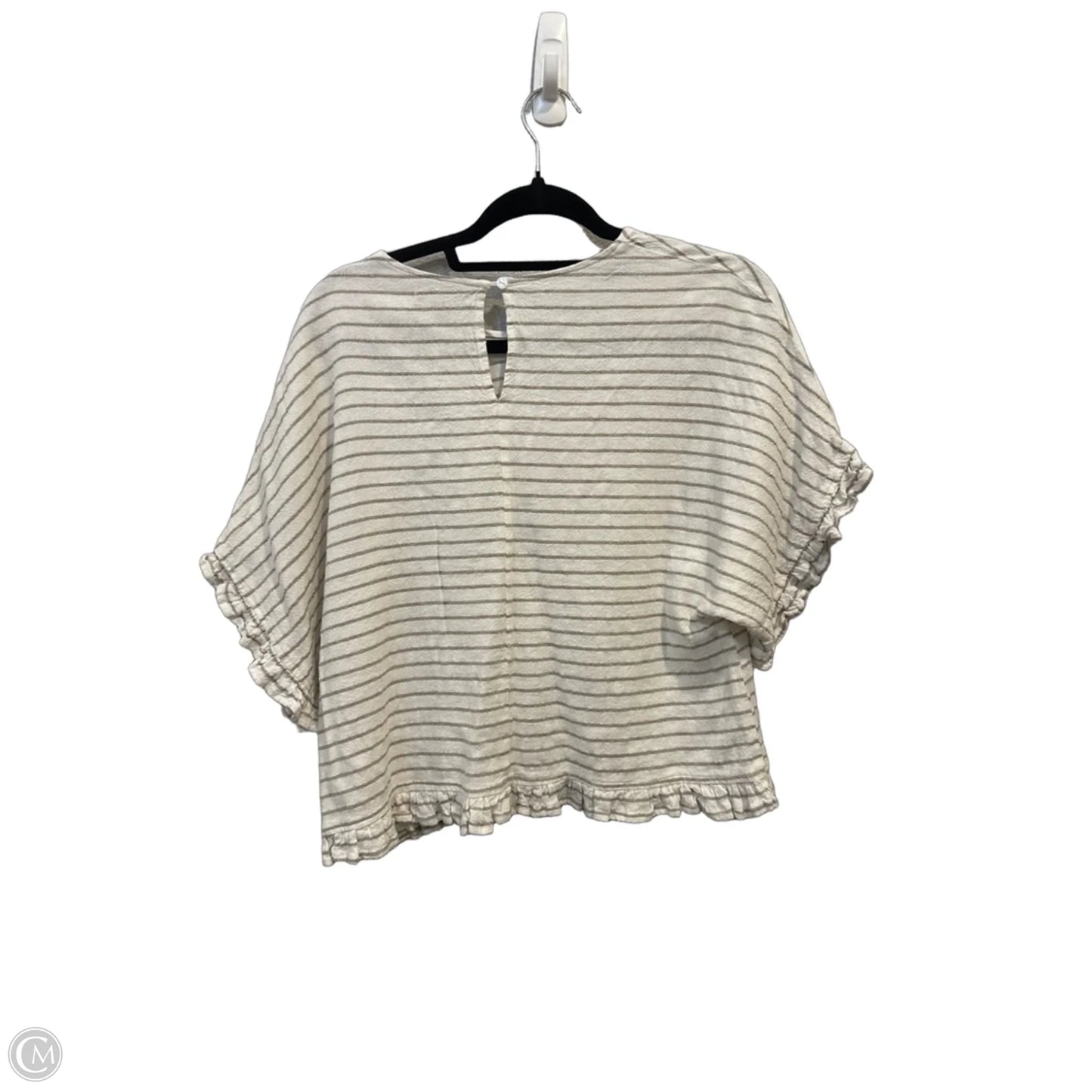 Top Short Sleeve By For Cynthia In Striped Pattern, Size: S