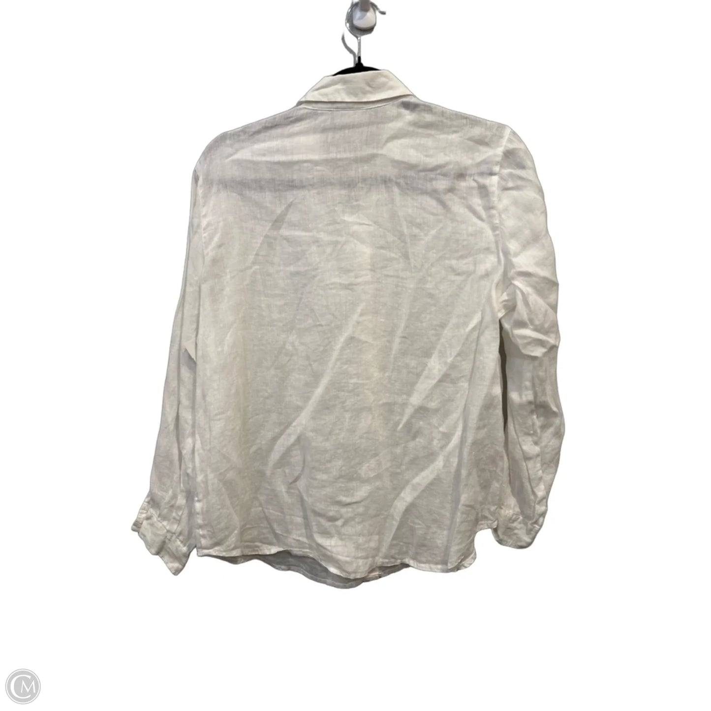 Top Long Sleeve By Kim Rogers In White, Size: Sp