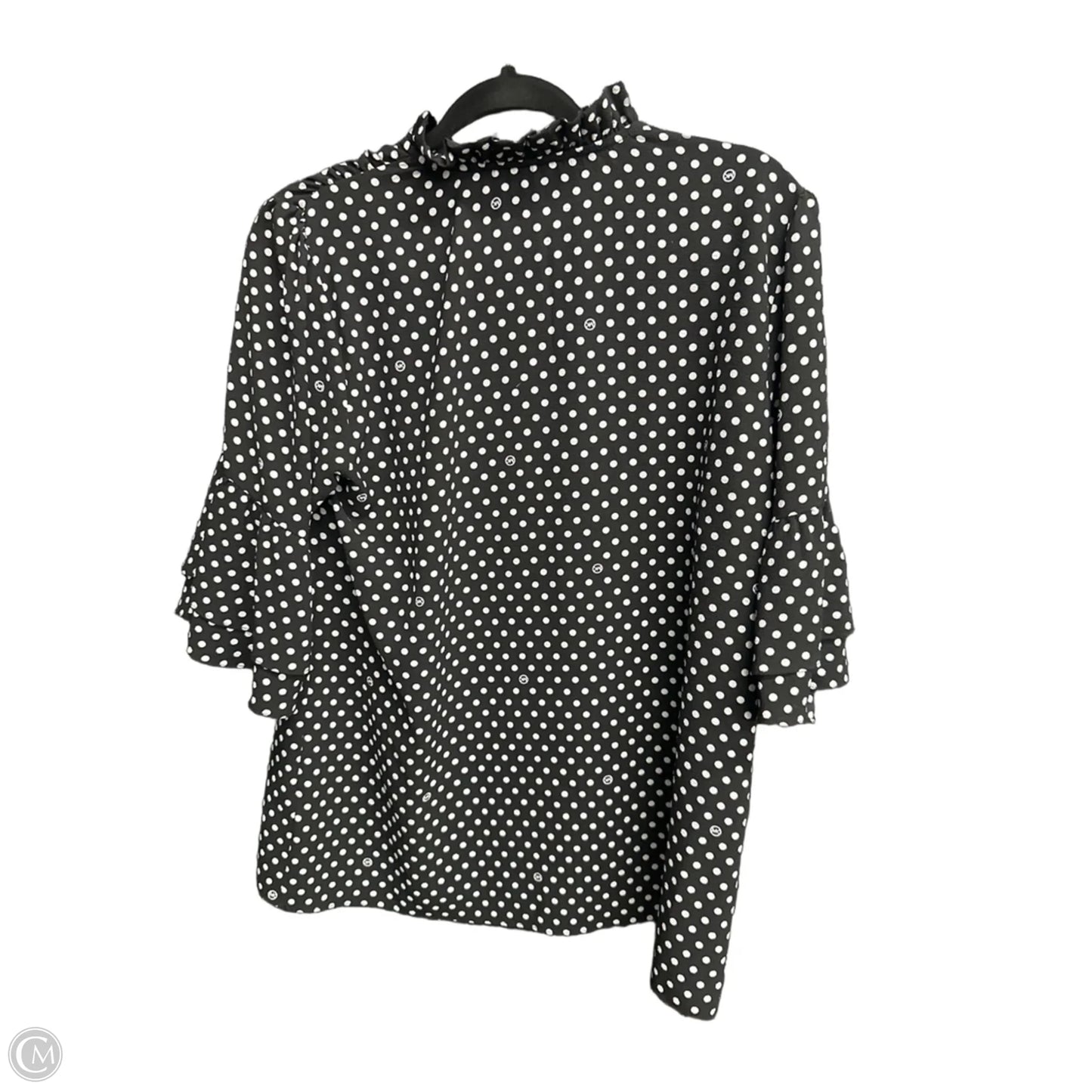 Top Short Sleeve Designer By Michael Kors In Black, Size: L