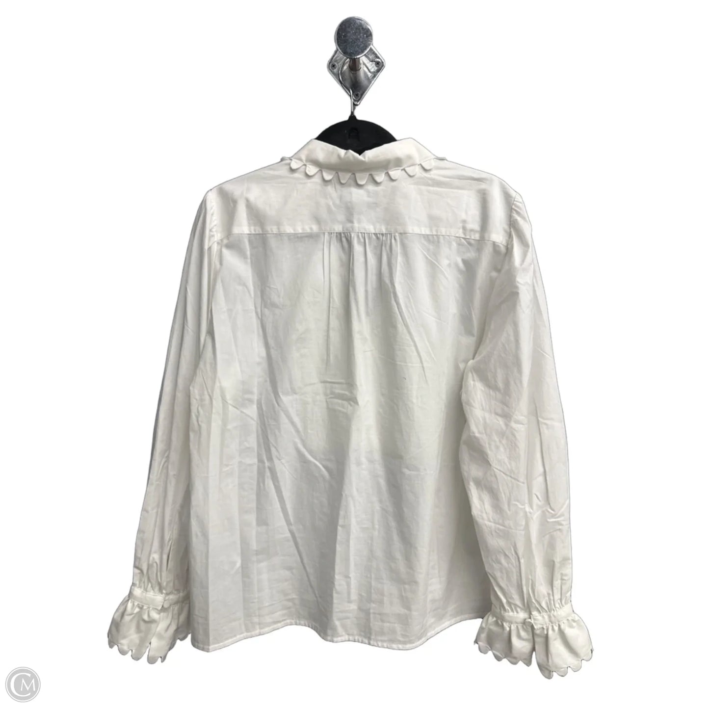 Top Long Sleeve By J. Crew In White, Size: L