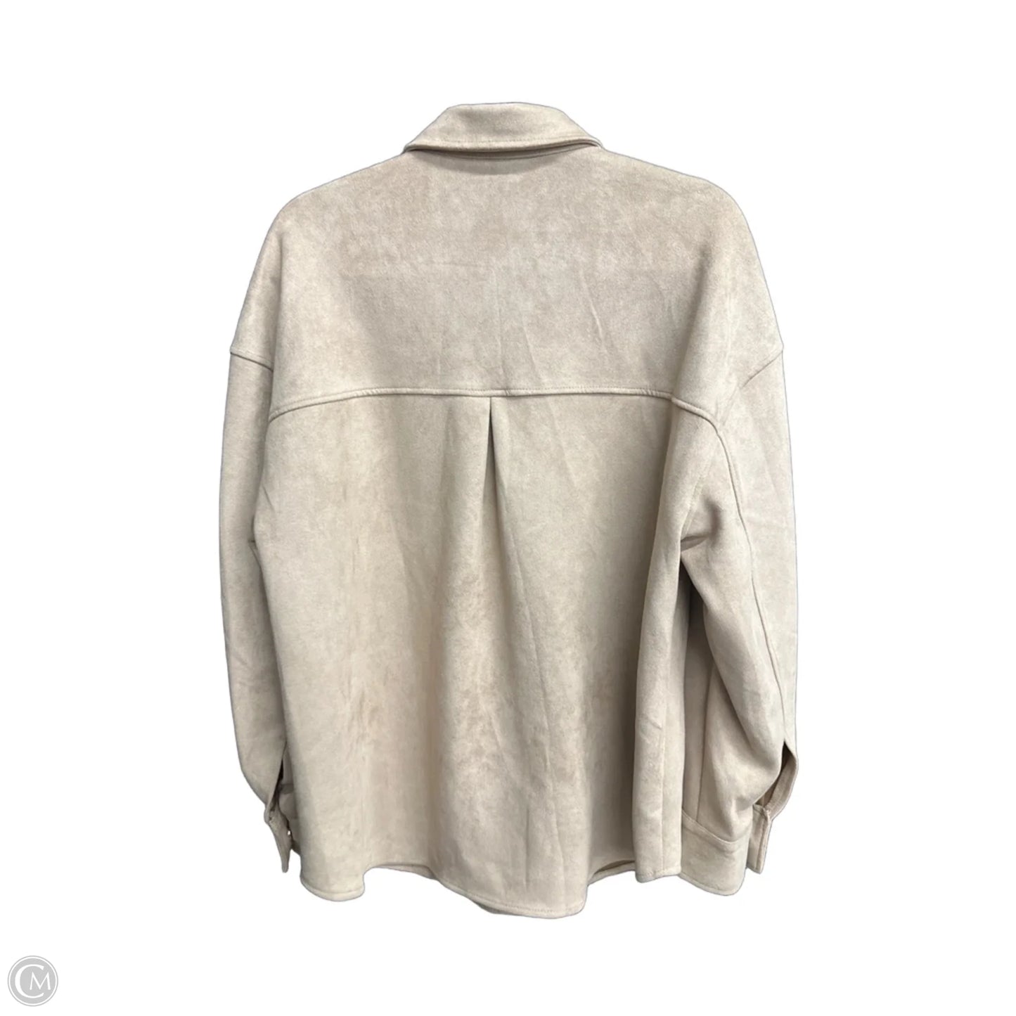Jacket Shirt By Clothes Mentor In Brown, Size: M