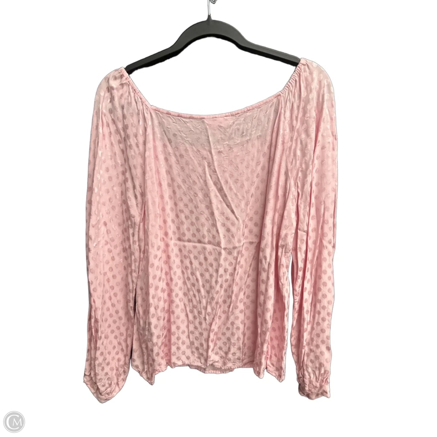 Top Long Sleeve By Charter Club In Pink, Size: L