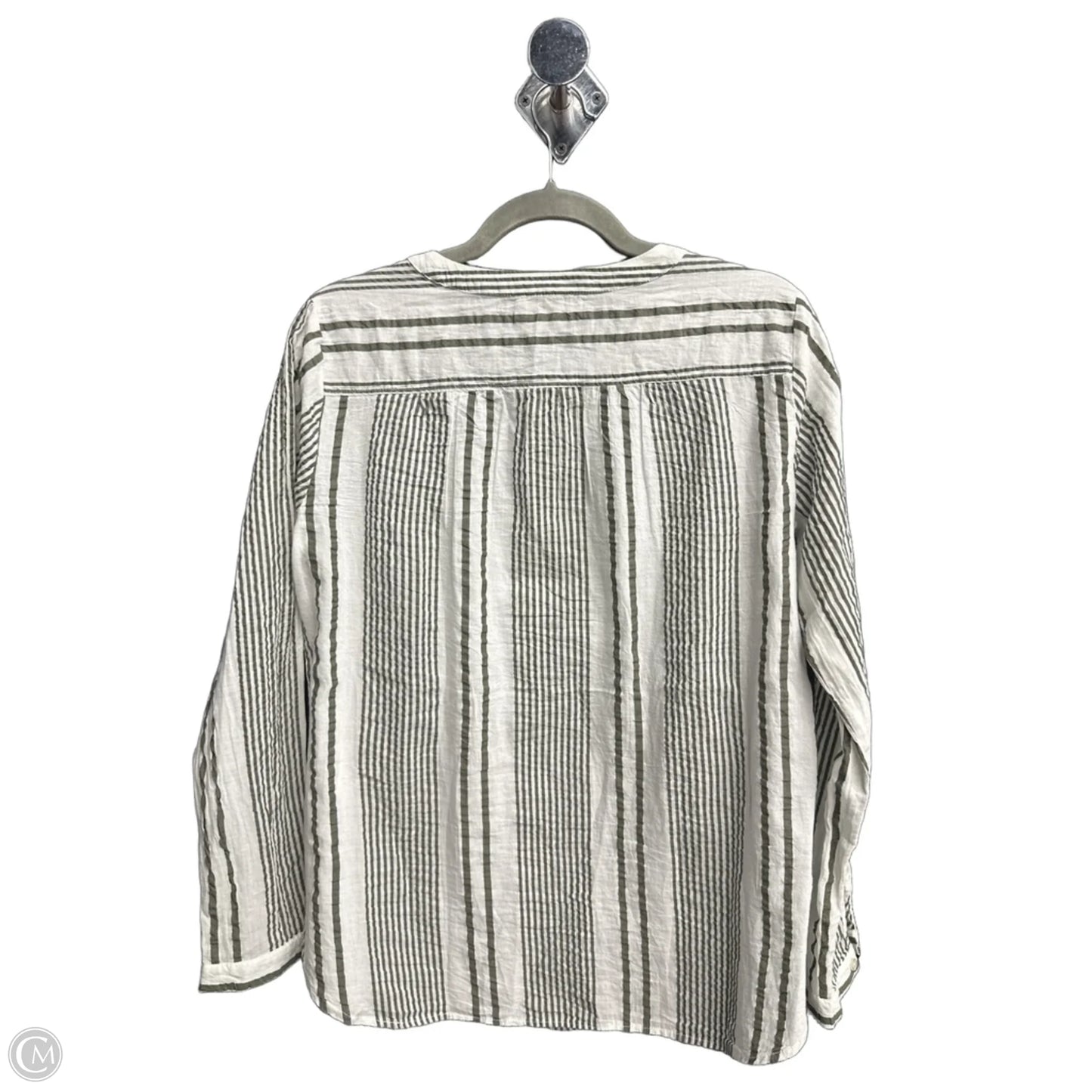 Top Long Sleeve By Loft In Striped Pattern, Size: Mp