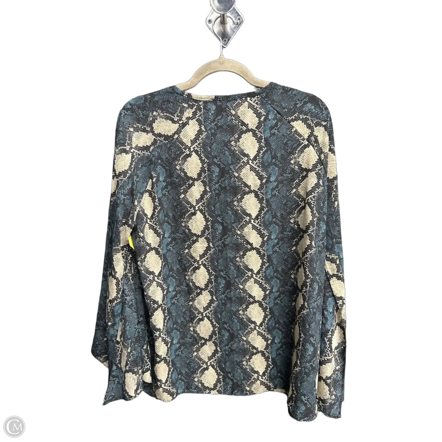 Top Long Sleeve By Buddy Love In Snakeskin Print, Size: M