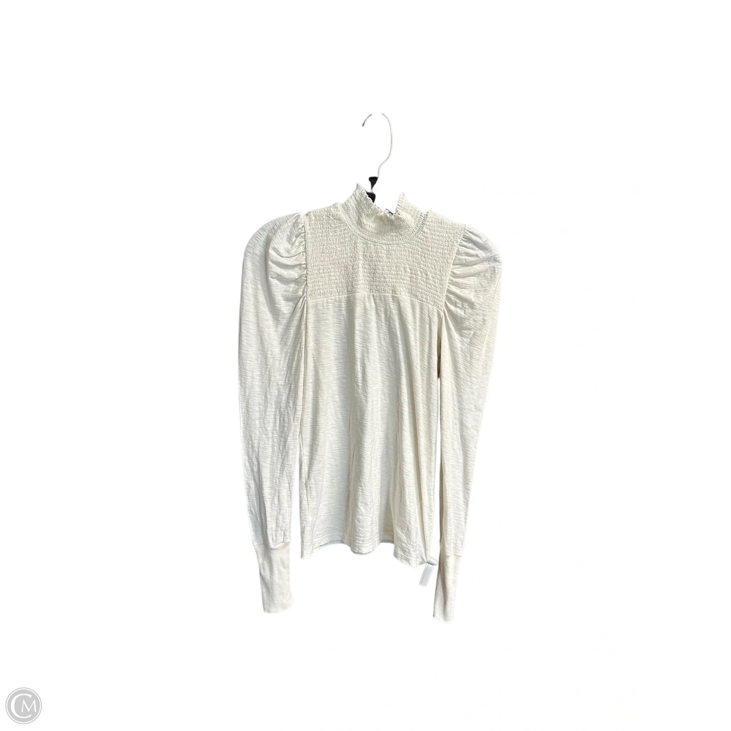 Top Long Sleeve By Nation In Cream, Size: Xs