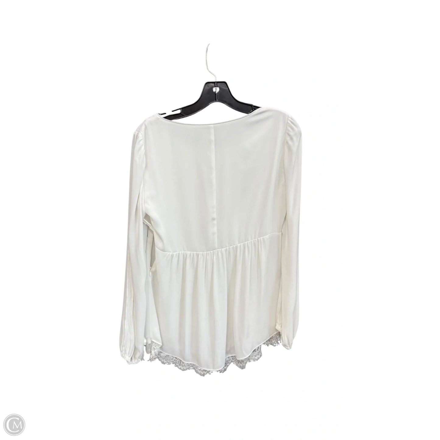 Top Long Sleeve By White House Black Market In White, Size: Xs