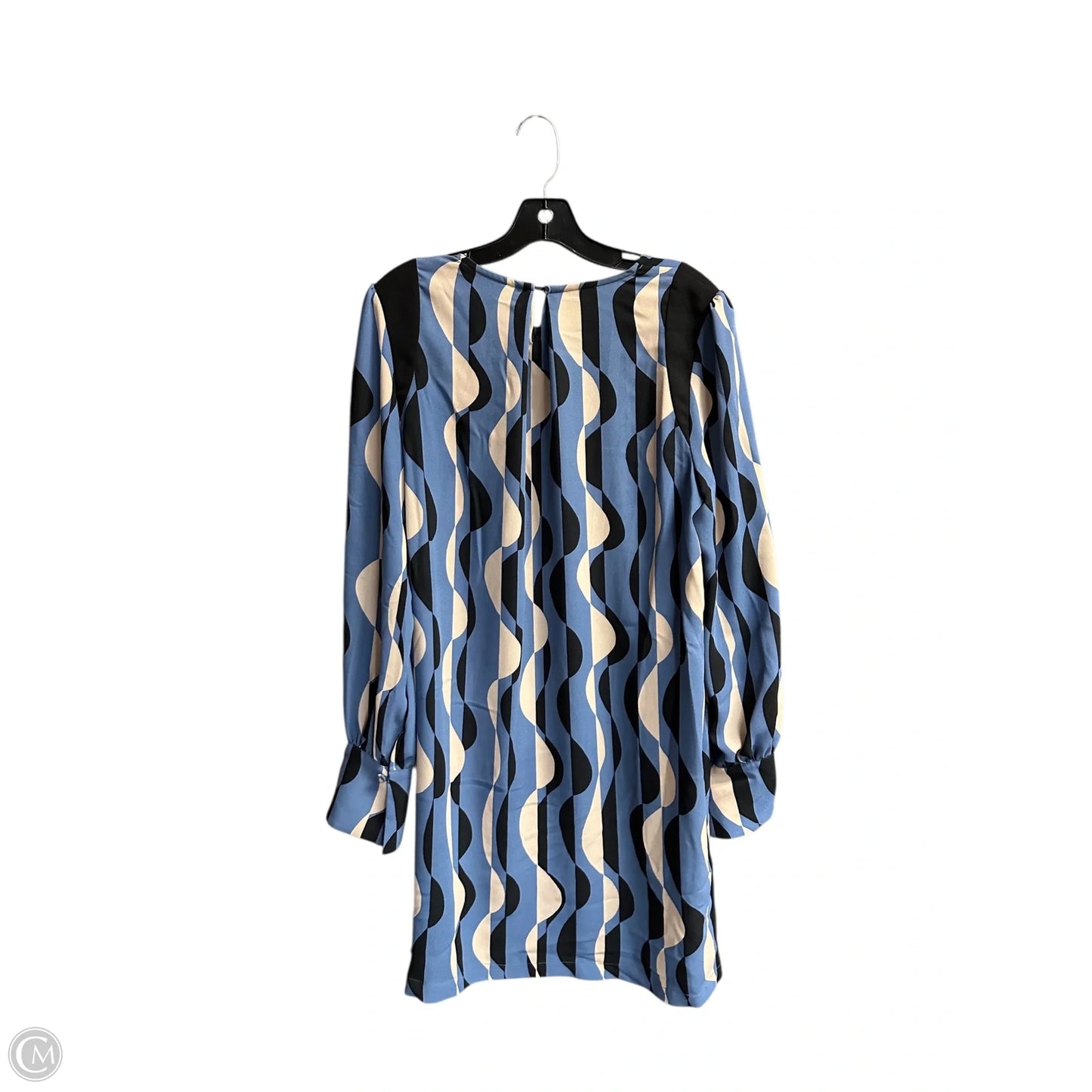 Dress Casual Short By Bcbgmaxazria In Blue & Tan, Size: M