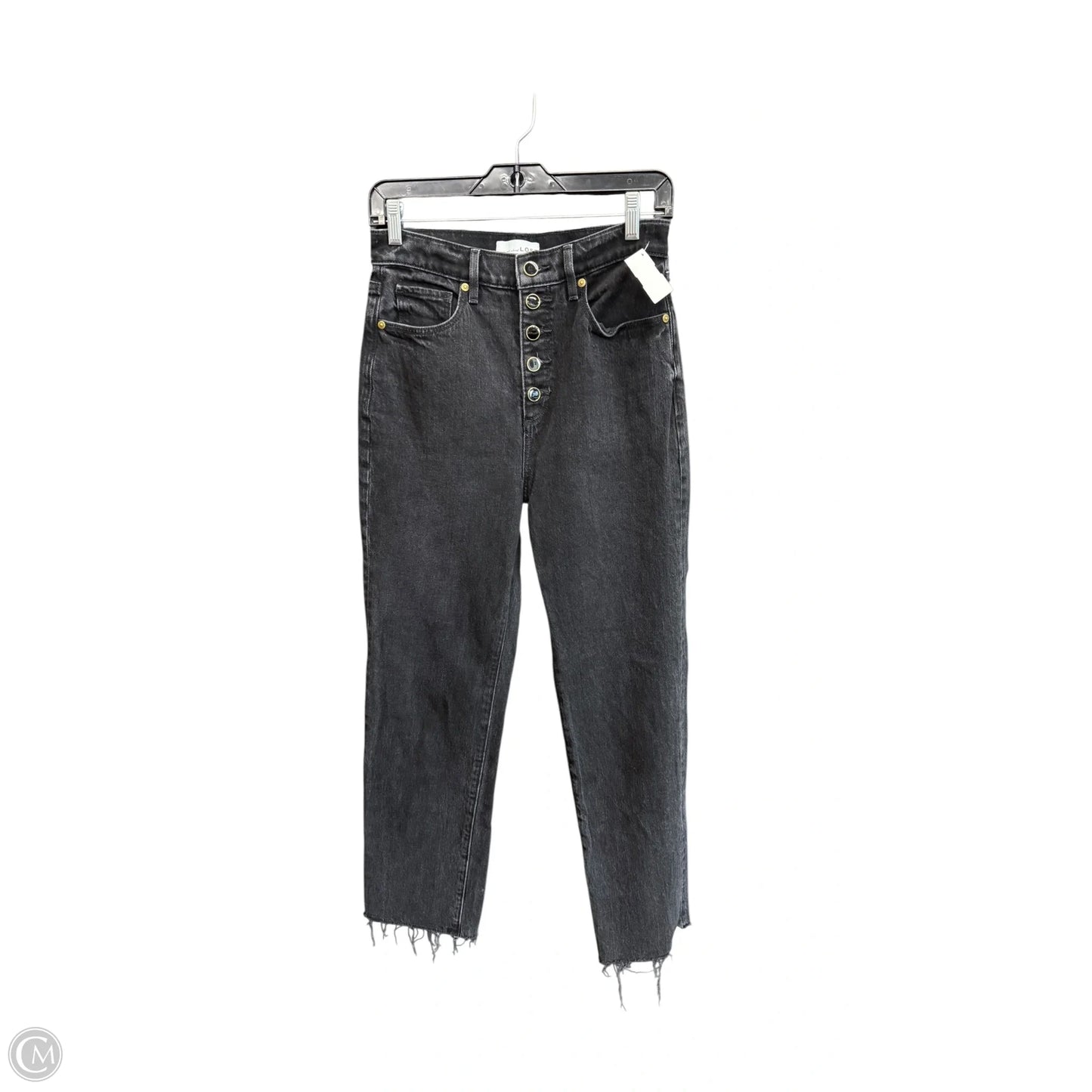 Jeans Straight By Loft In Black Denim, Size: 2