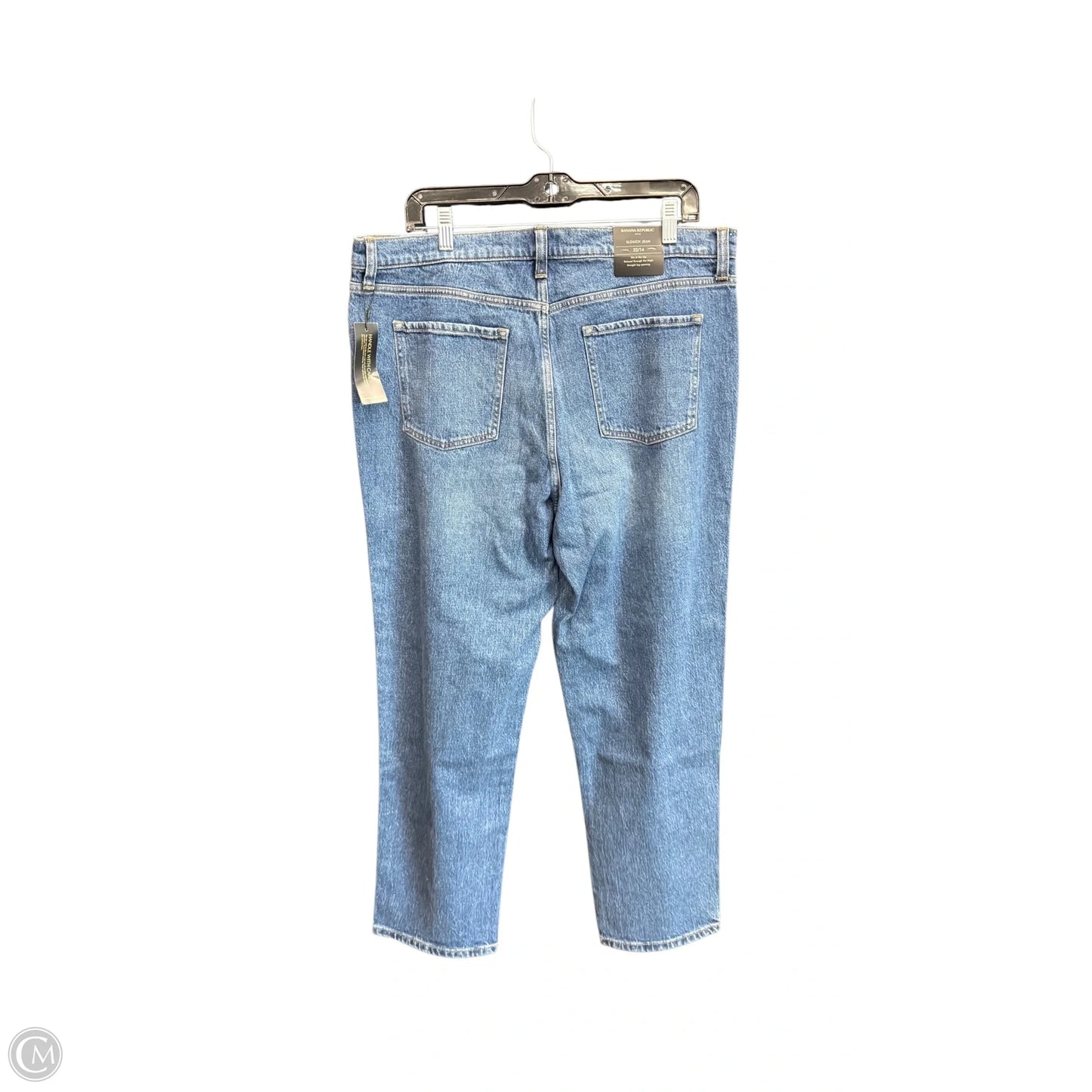 Jeans Straight By Banana Republic In Blue Denim, Size: 14