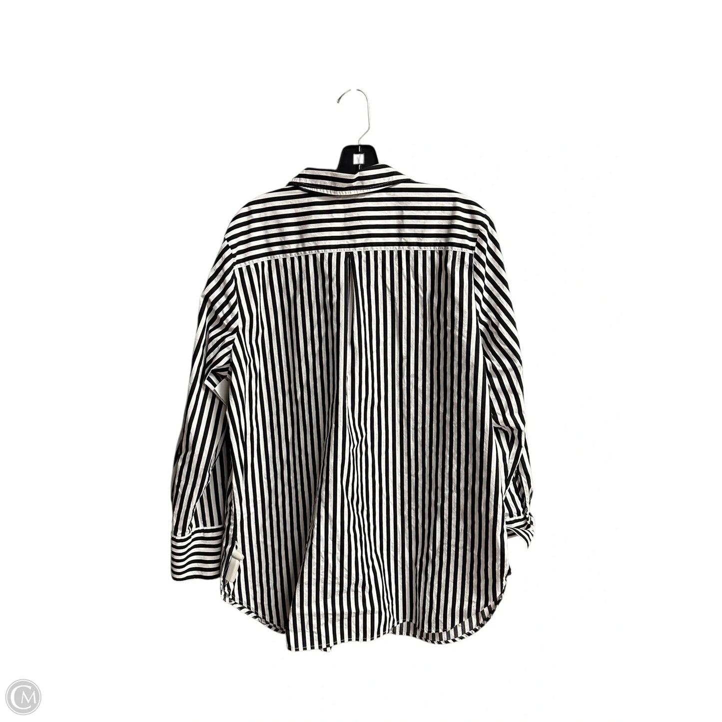 Top Long Sleeve By Talbots In Black & White, Size: Xl