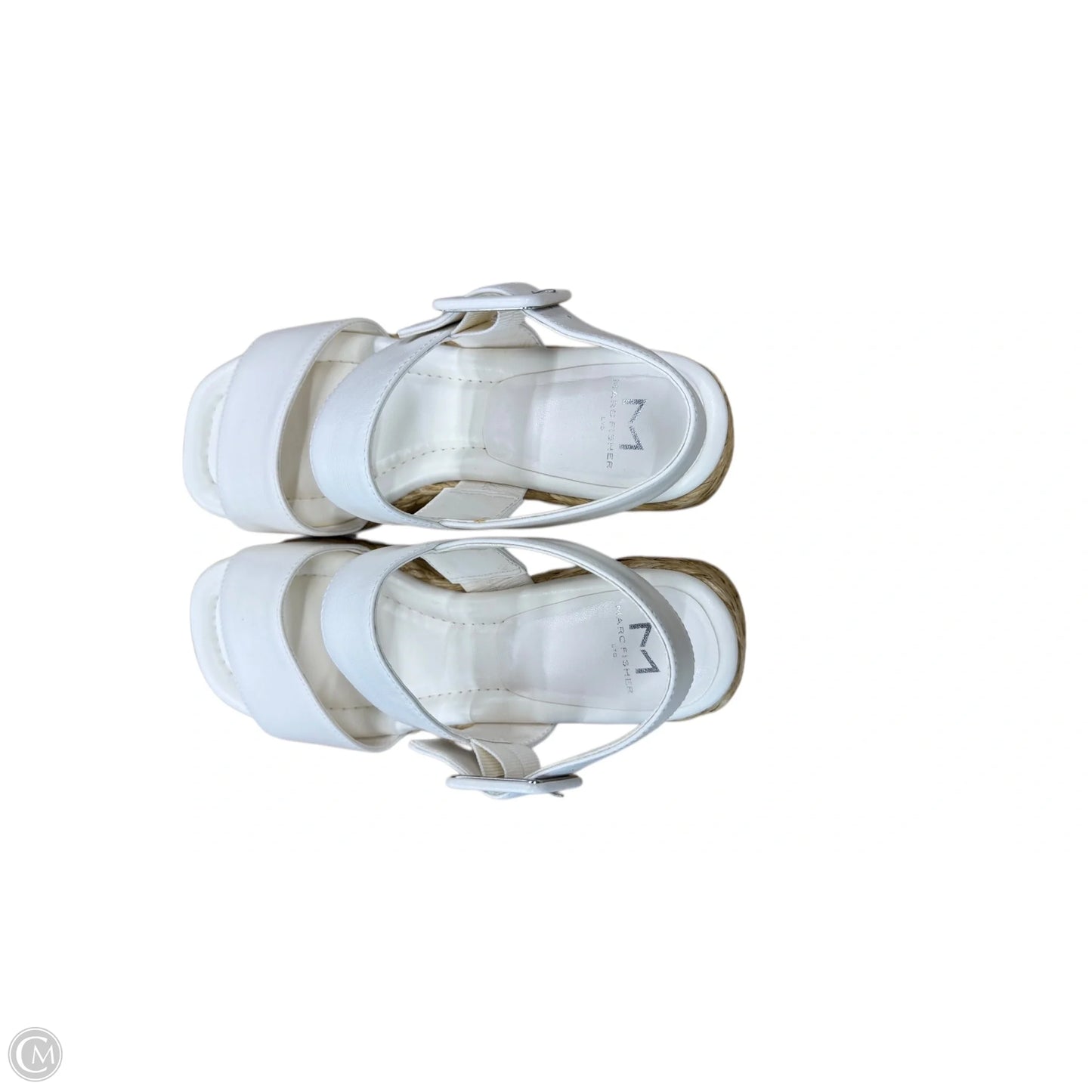 Shoes Heels Wedge By Marc Fisher In White, Size: 8
