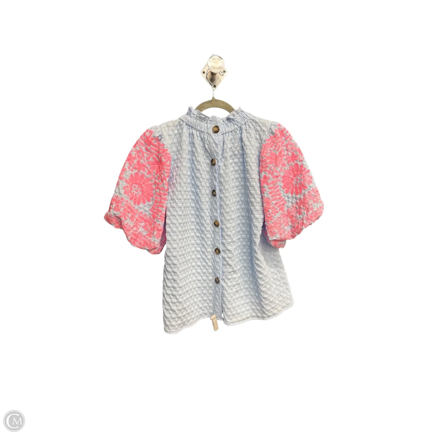 Top Short Sleeve By Thml In Blue, Size: M