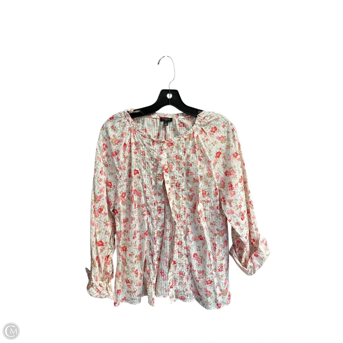 Top Long Sleeve By Talbots In Floral Print, Size: L