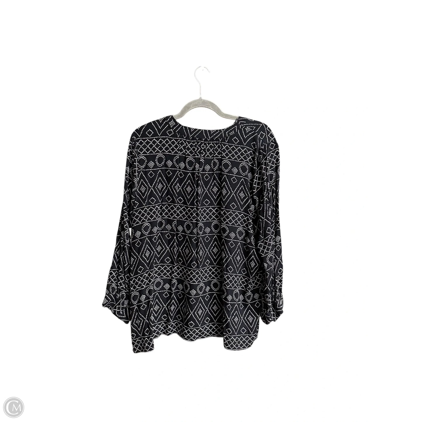 Top Long Sleeve By Madewell In Geometric Pattern, Size: M