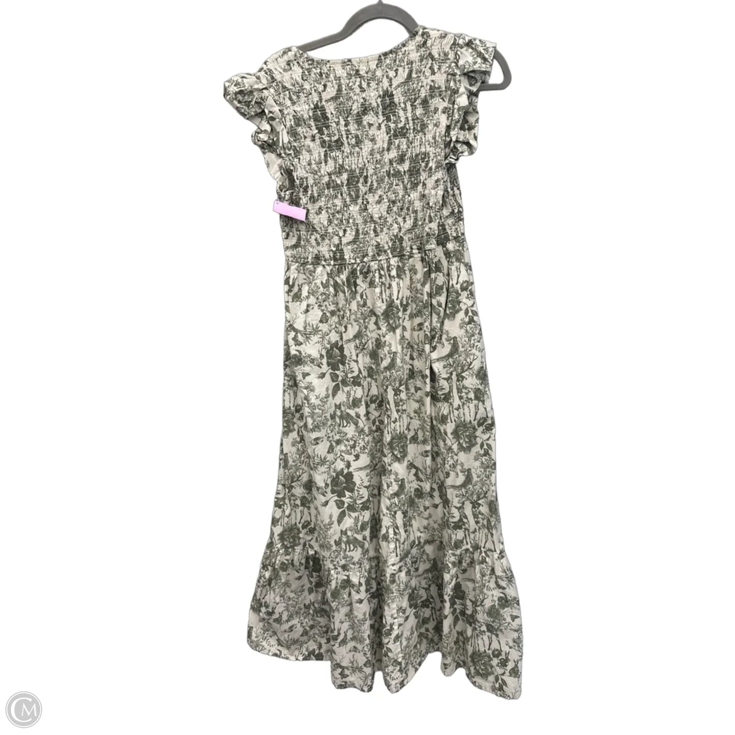Dress Casual Maxi By Jodifl In Cream & Green, Size: M