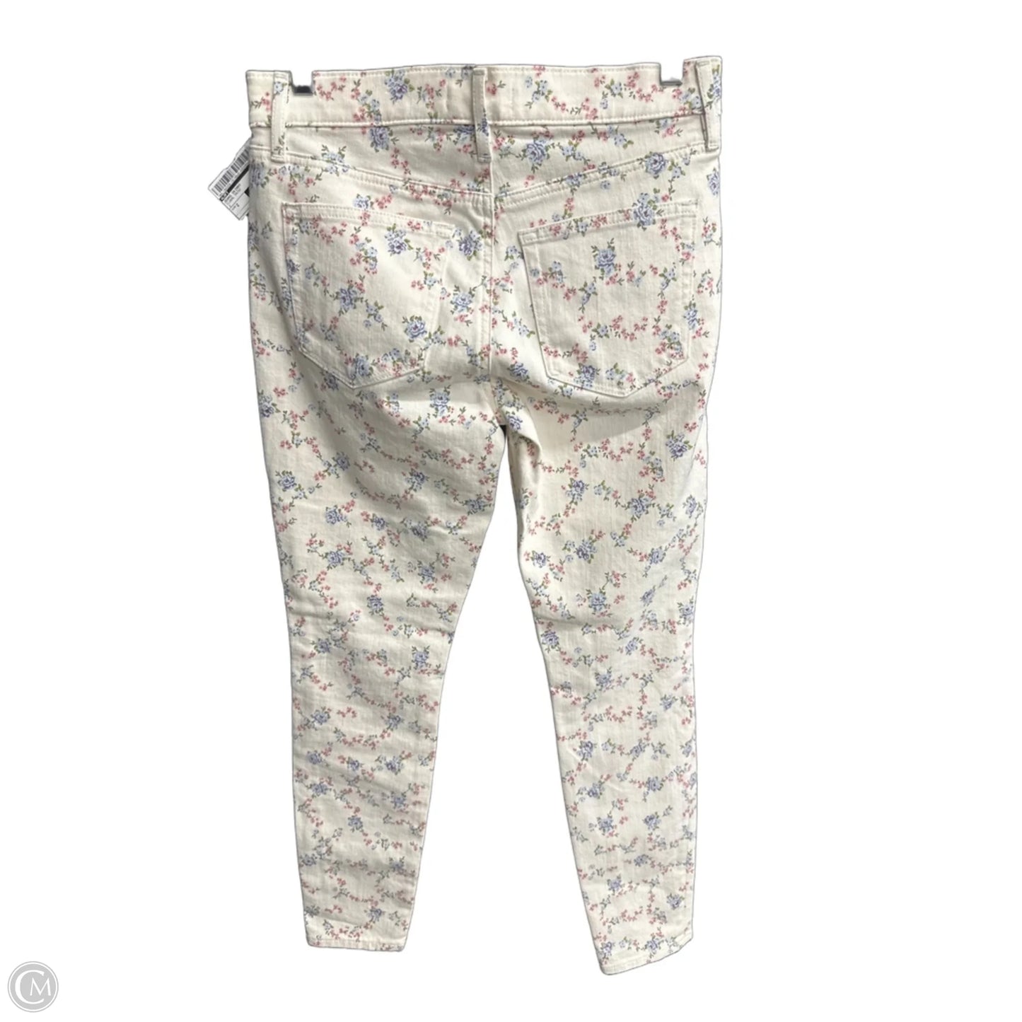 Jeans Skinny By Loft In Floral Print, Size: 2