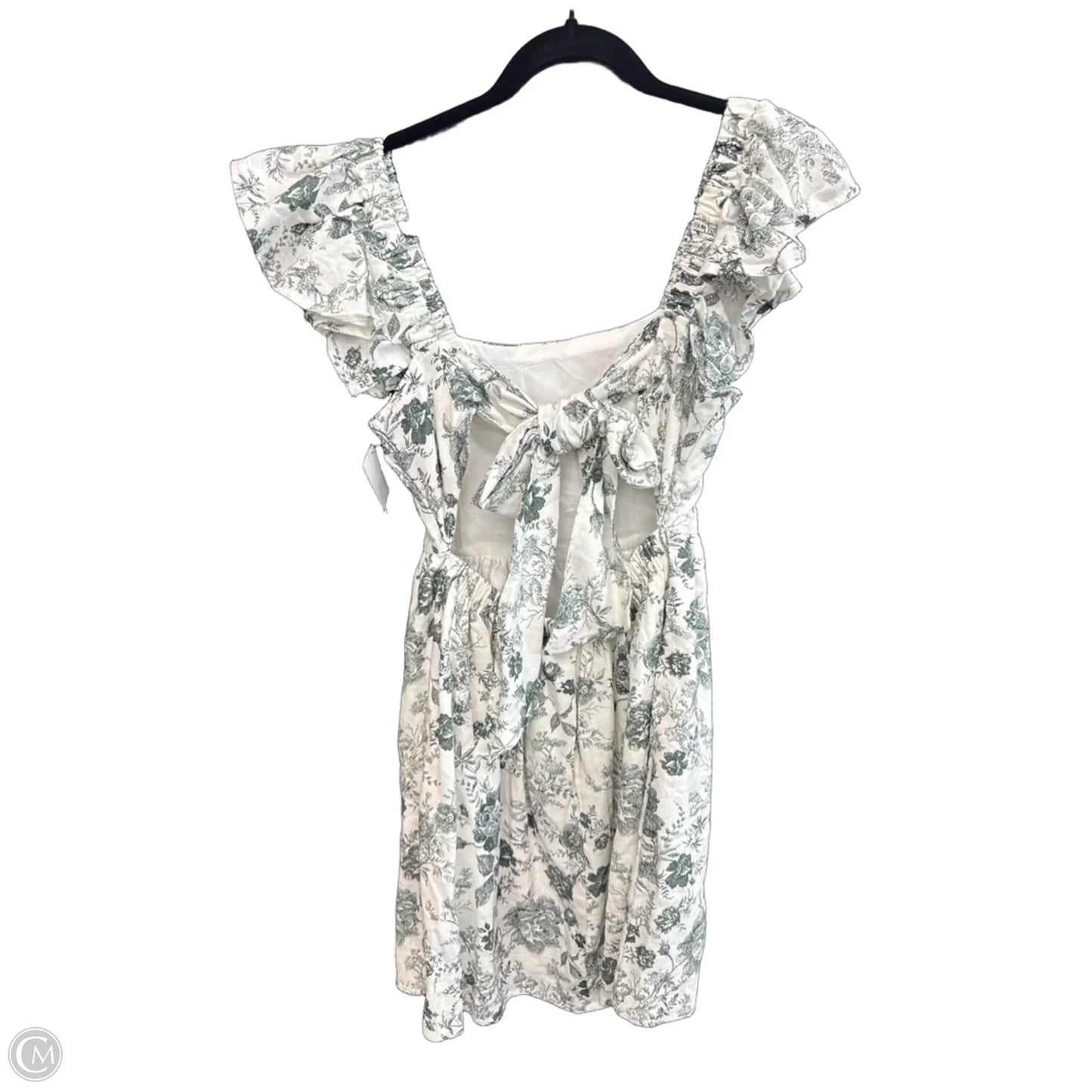 Dress Casual Short By Mi Ami In Green & White, Size: S
