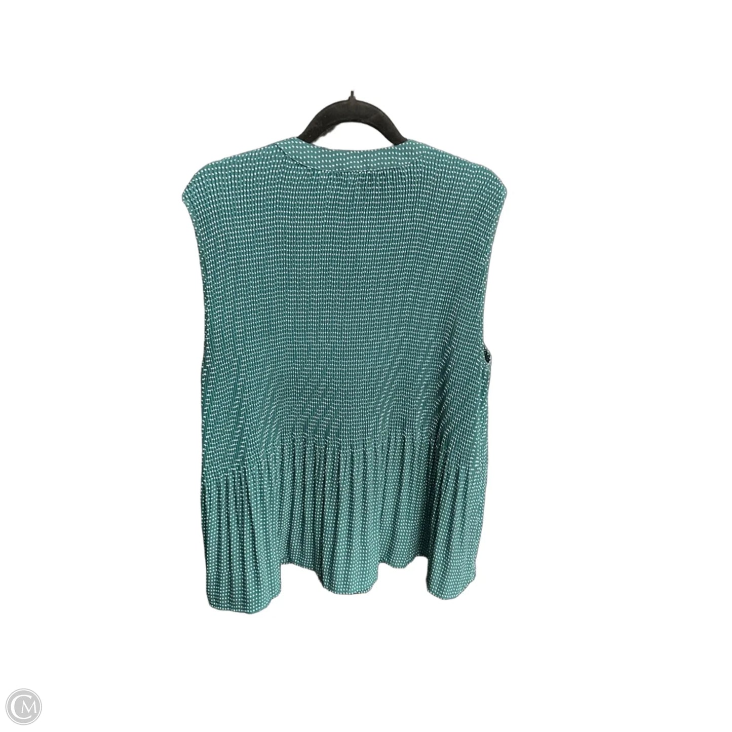 Blouse Sleeveless By Adrianna Papell In Polkadot Pattern, Size: Xl