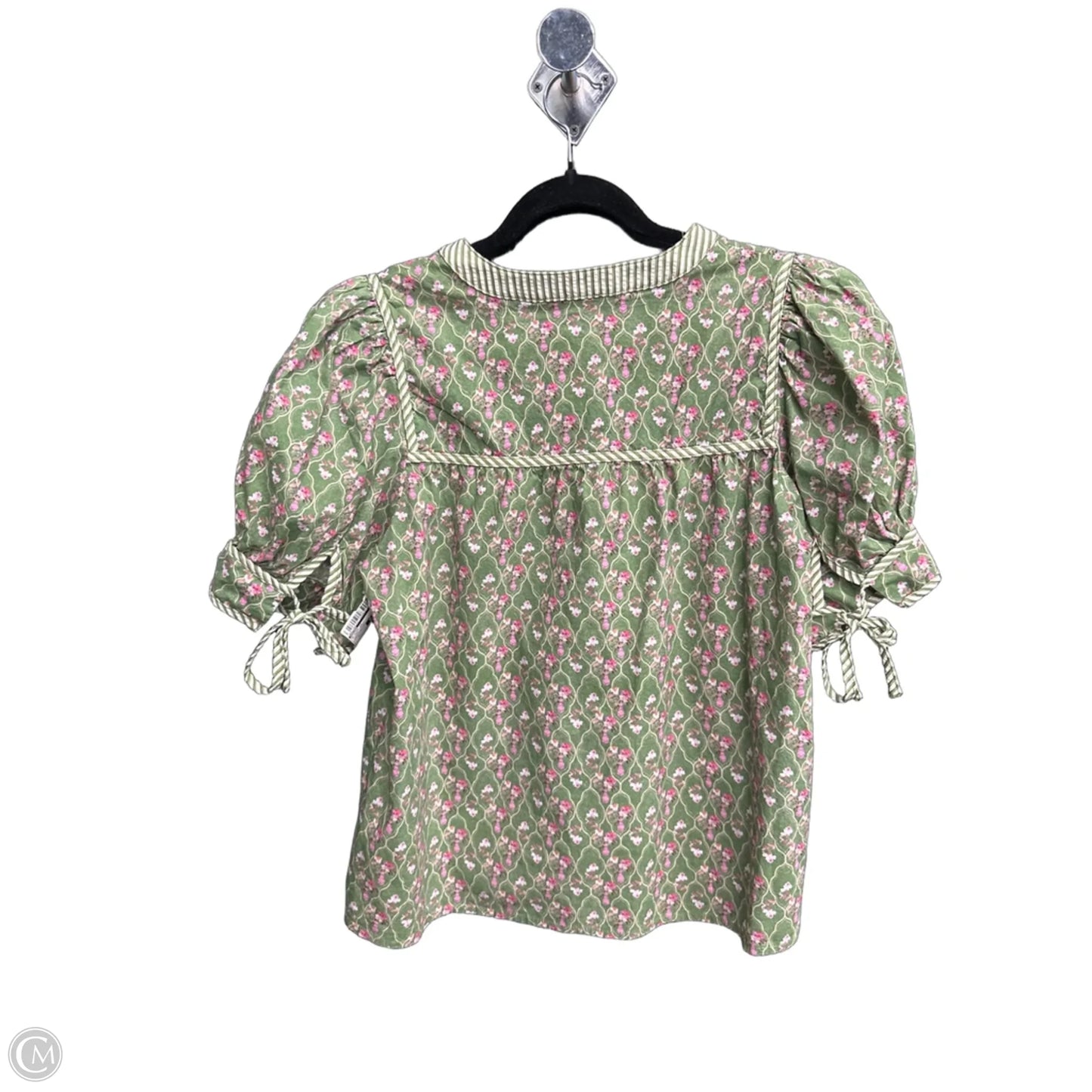 Blouse Short Sleeve By Entro In Floral Print, Size: L
