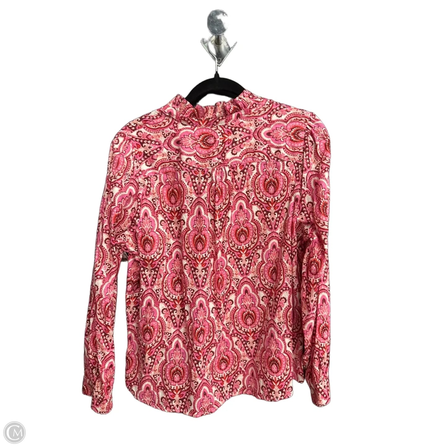 Blouse Long Sleeve By Talbots In Paisley Print, Size: Xlp