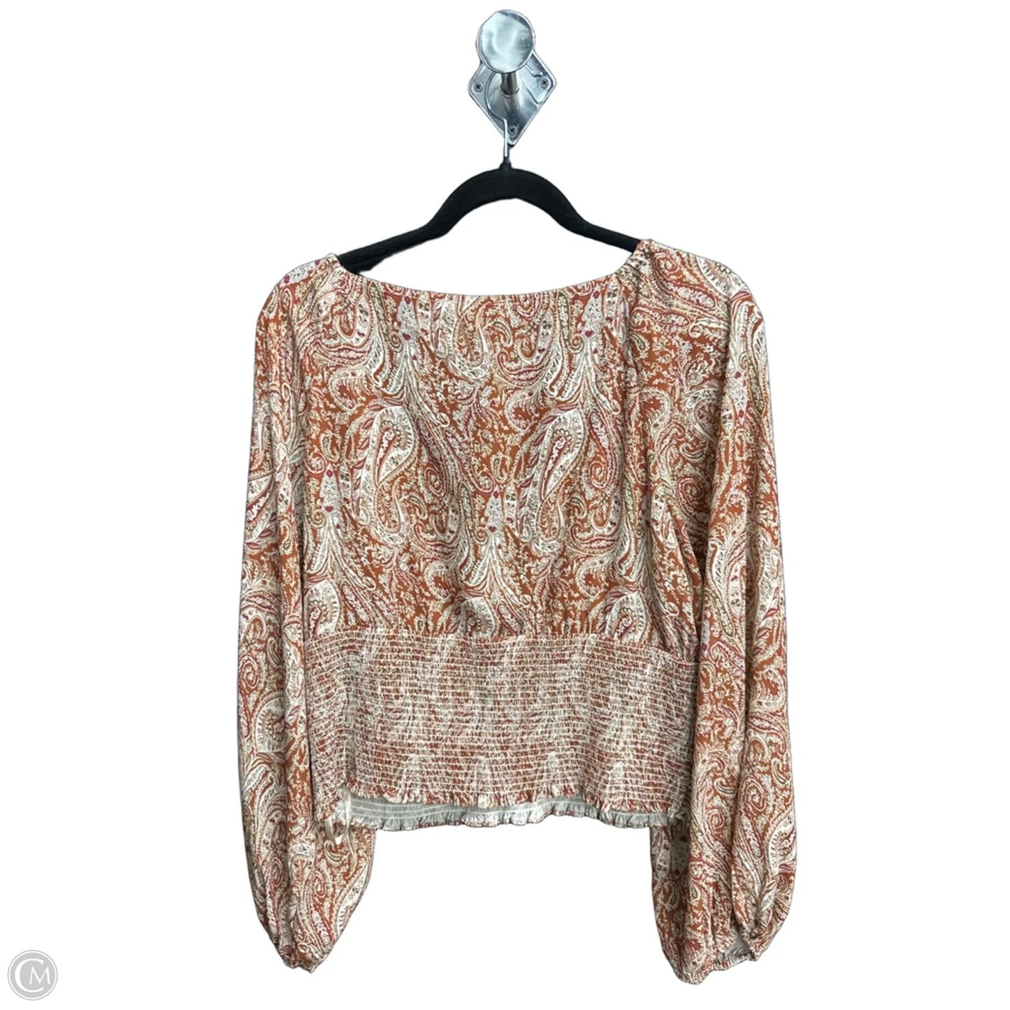 Blouse Long Sleeve By Gianni Bini In Paisley Print, Size: Xl