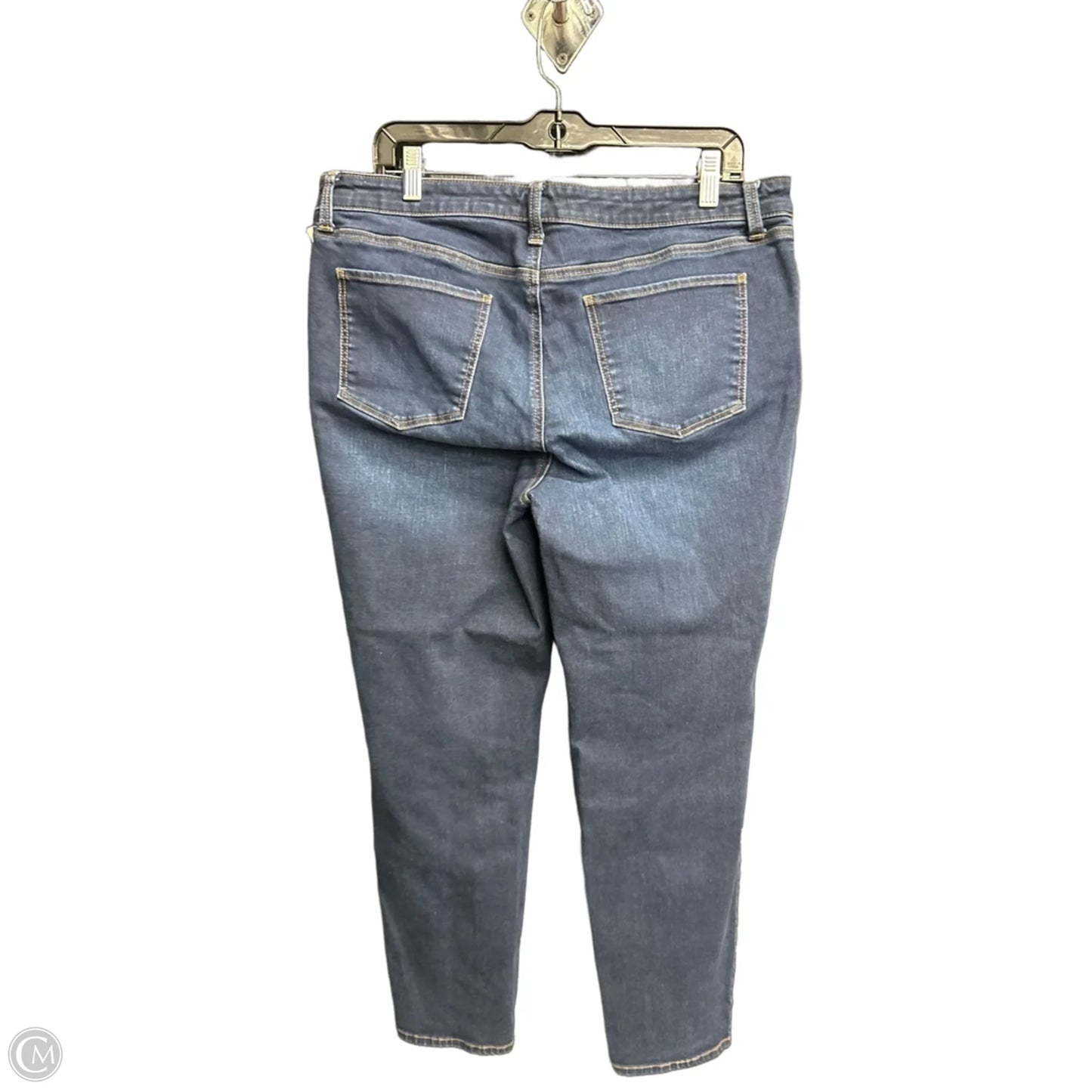 Jeans Straight By Talbots In Blue Denim, Size: 14