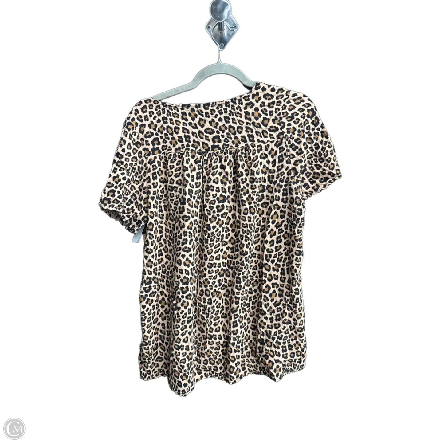 Top Short Sleeve By Southern Stitch In Animal Print, Size: L