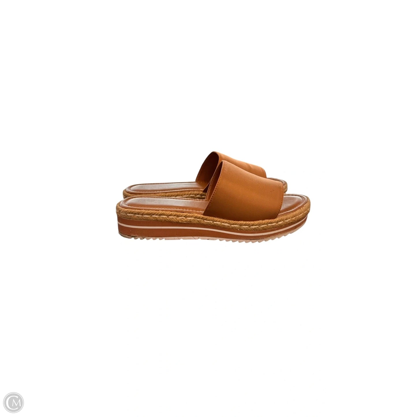 Sandals Flats By Journee In Brown & White, Size: 9.5