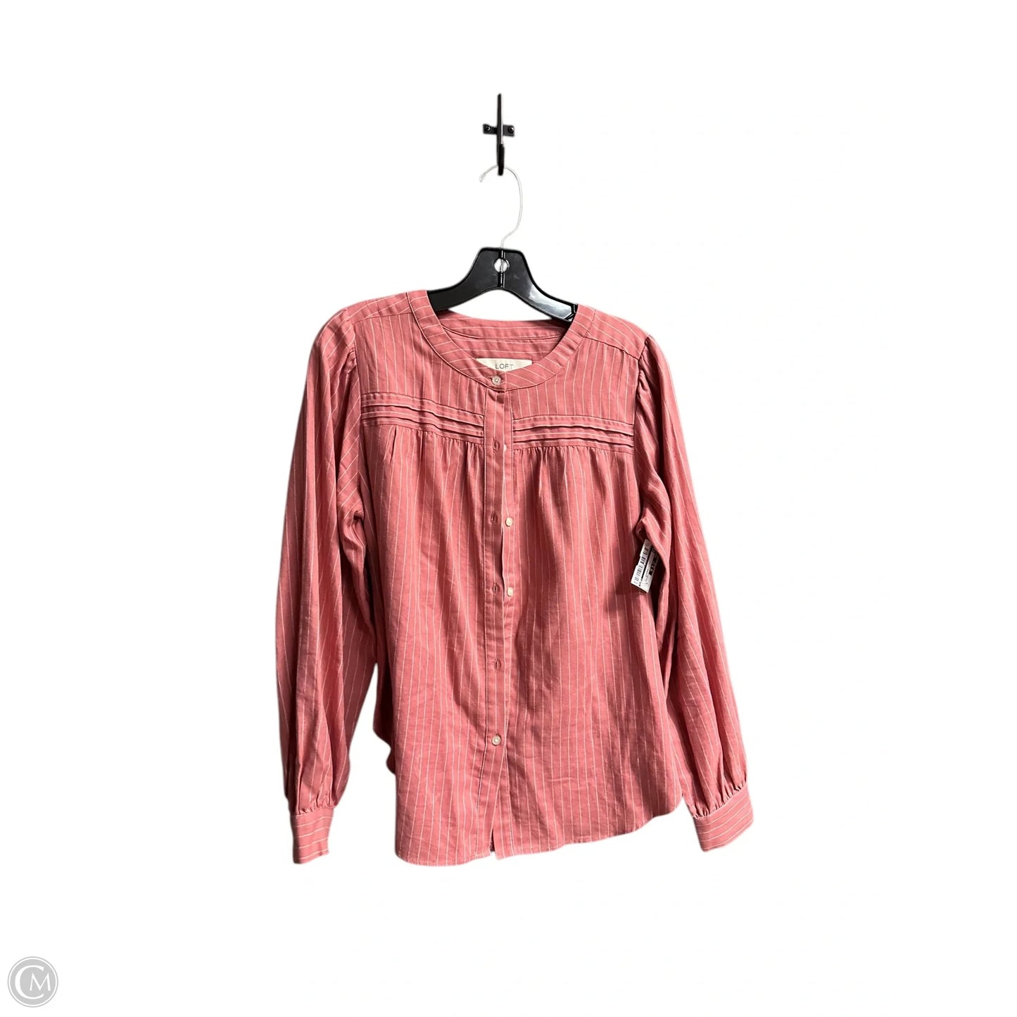 Top Long Sleeve By Loft In Striped Pattern, Size: S