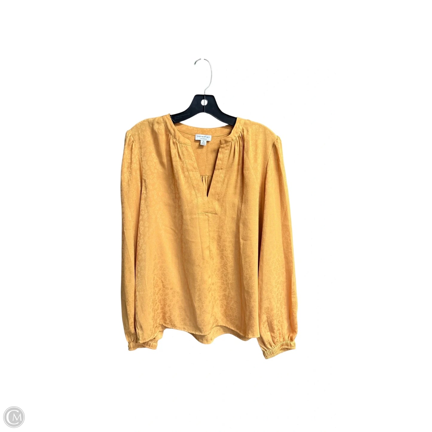 Top Long Sleeve By Current Air In Yellow, Size: M