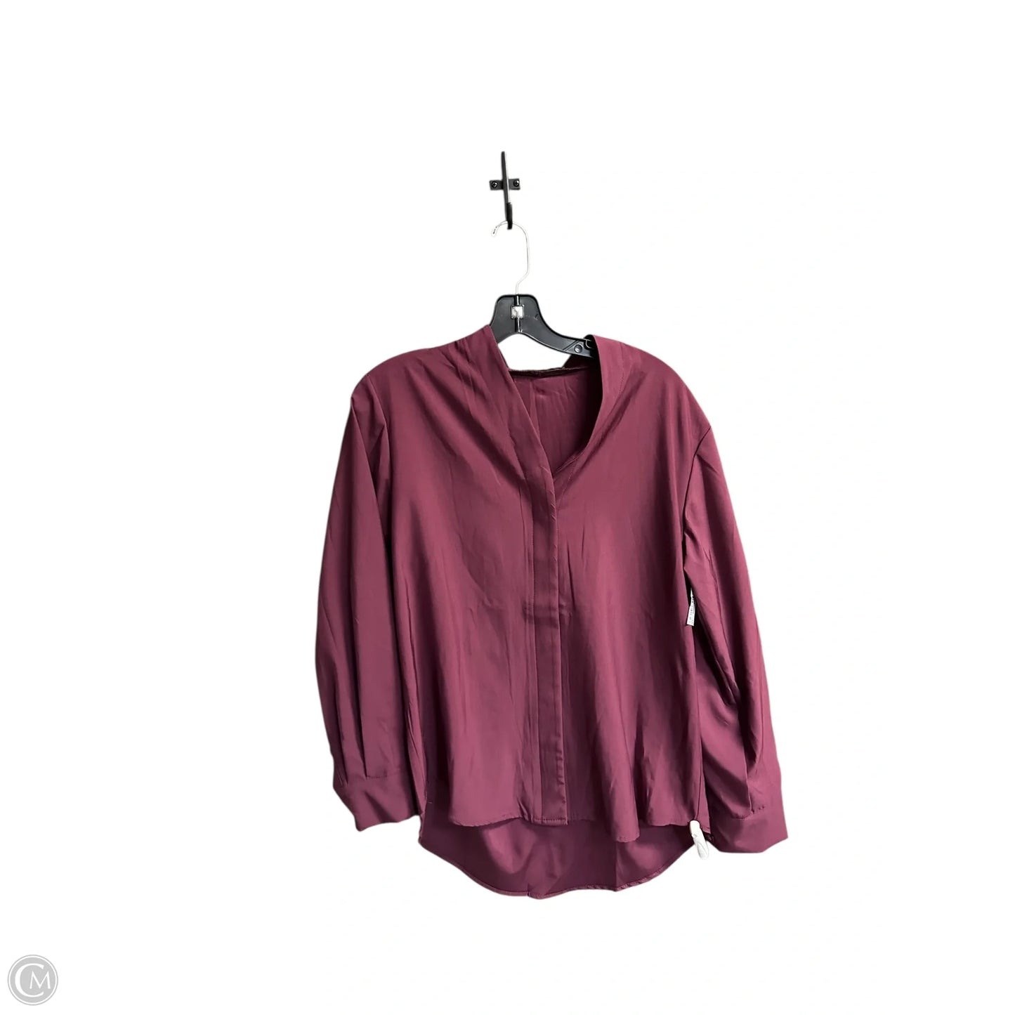 Top Long Sleeve By Eileen Fisher In Maroon, Size: L