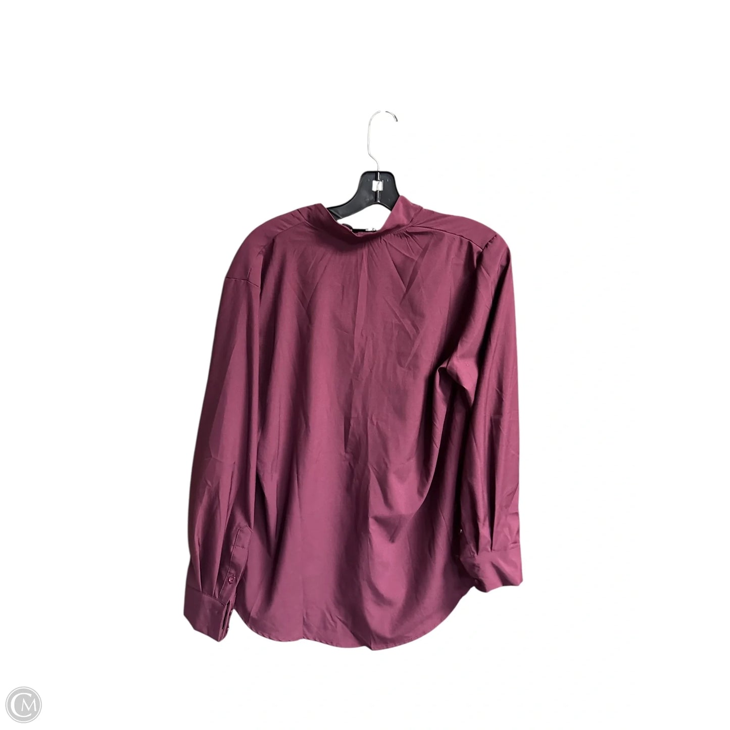 Top Long Sleeve By Eileen Fisher In Maroon, Size: L