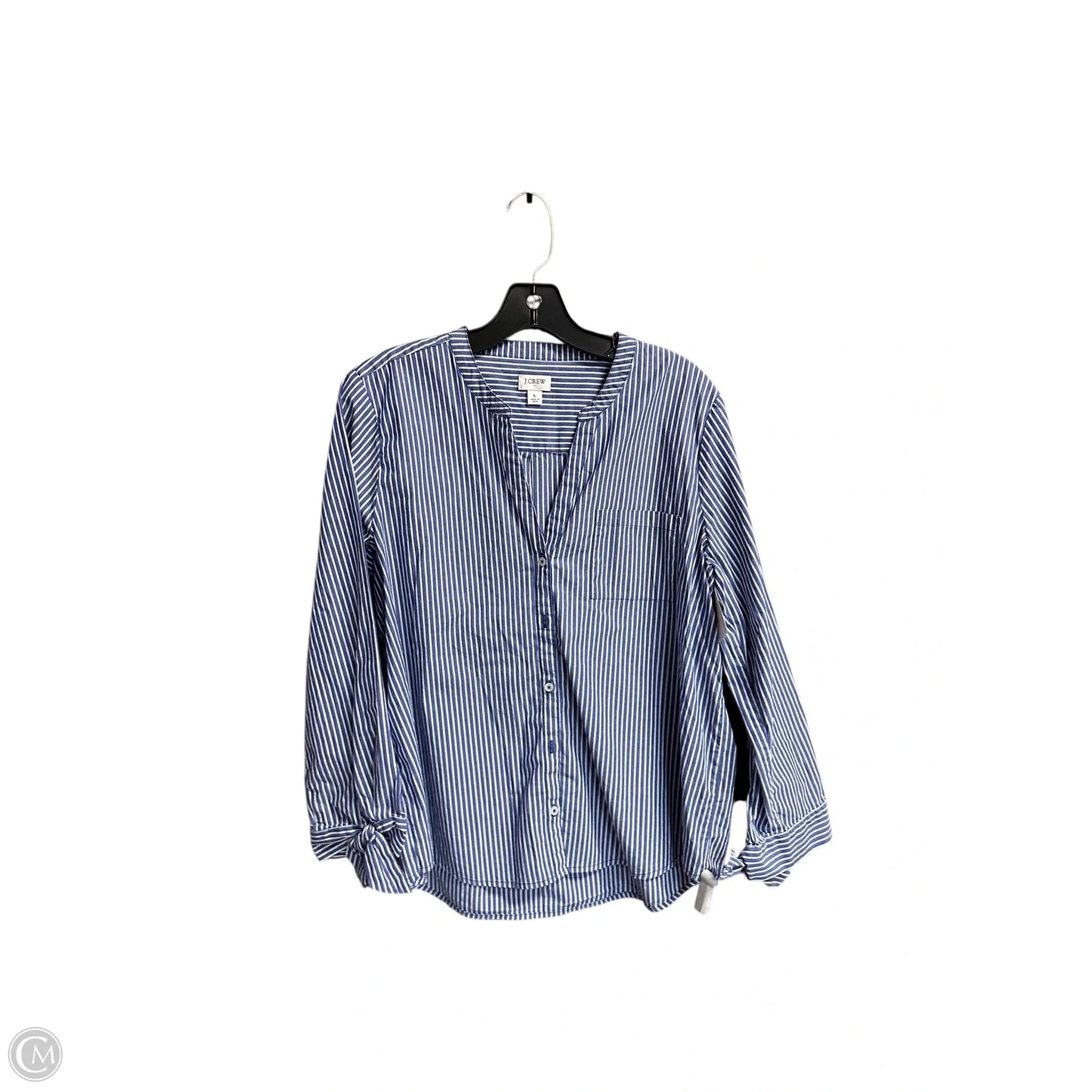 Top Long Sleeve By J. Crew In Striped Pattern, Size: L