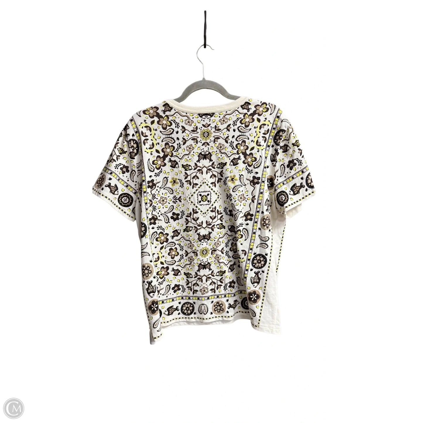 Top Short Sleeve Designer By Tory Burch In Paisley Print, Size: Xl